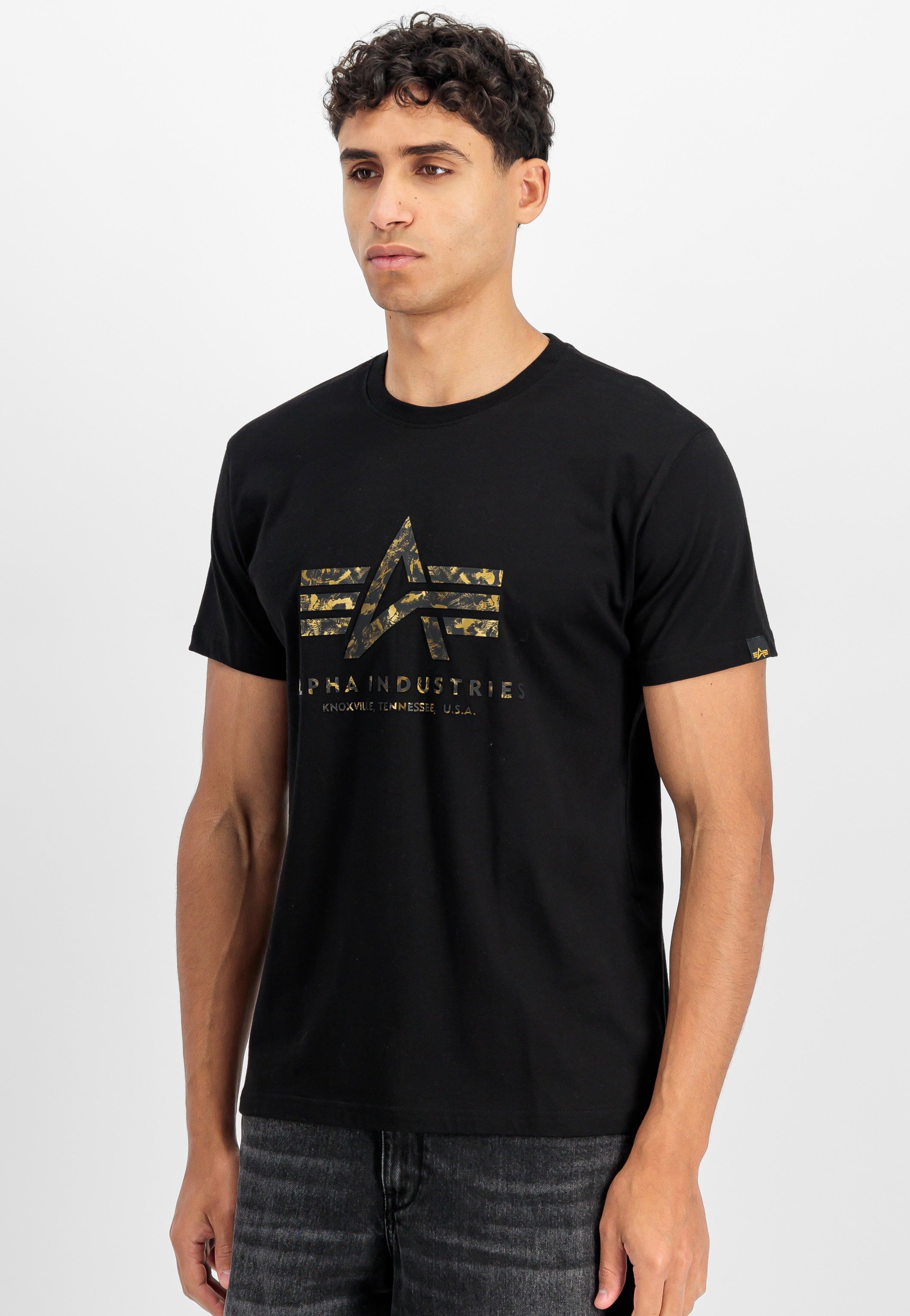 Alpha Industries - Basic Big Logo Effect Print Black - T-Shirt | Men-Image