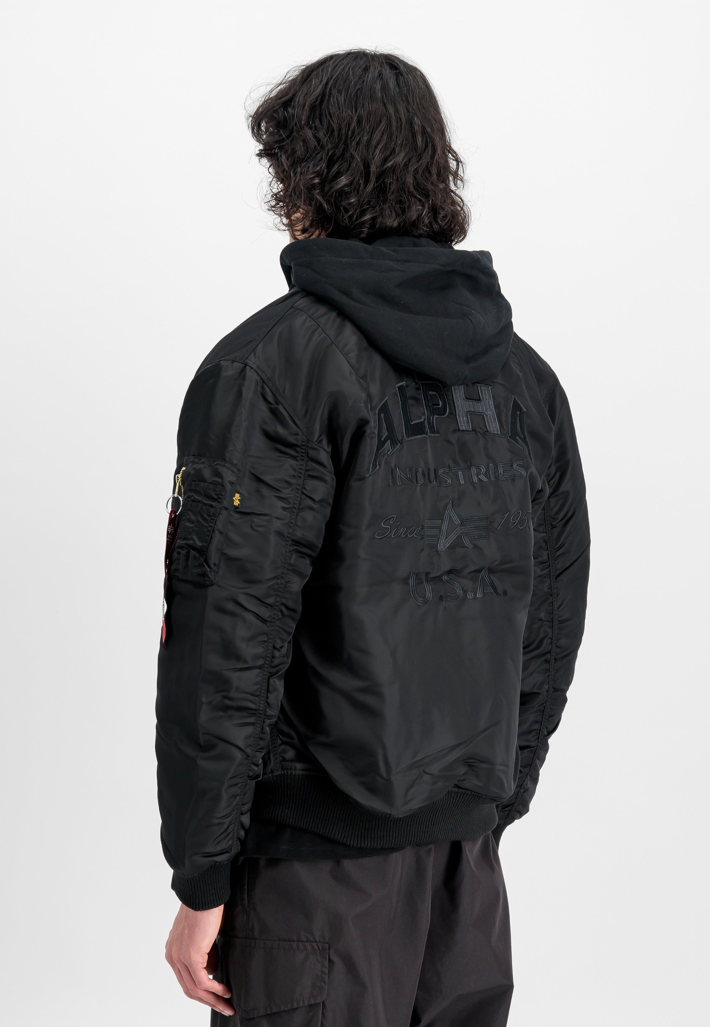 Alpha Industries - MA 1 ZH Back EMB Black - Jacket | Men-Image