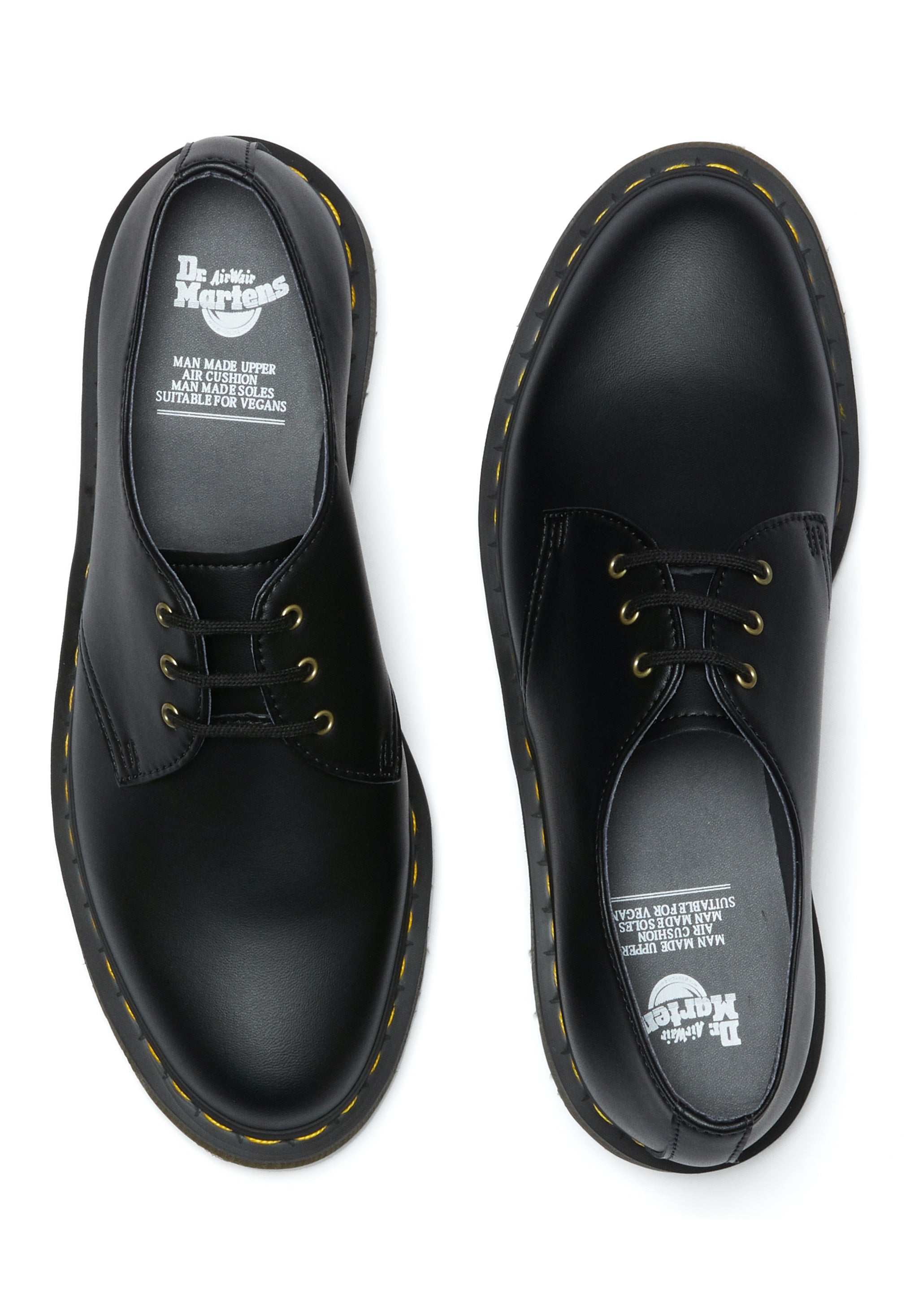 Dr. Martens - Vegan 1461 Black Felix Rub Off - Girl Shoes