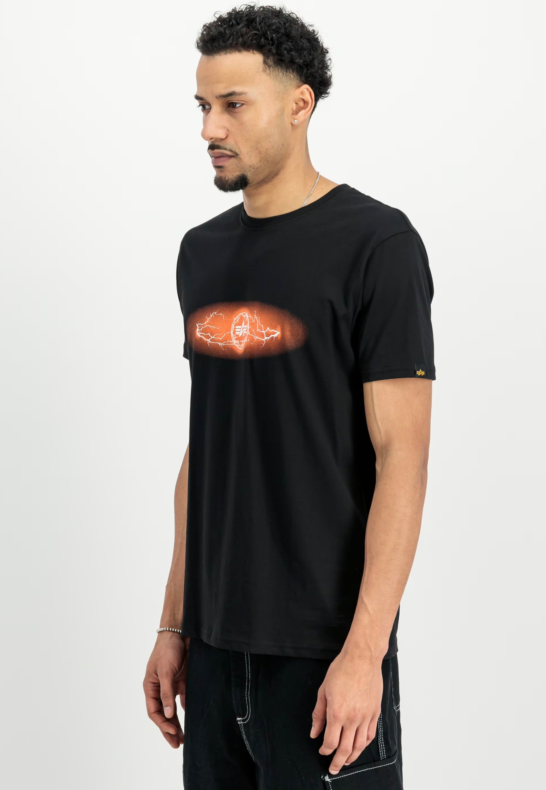 Alpha Industries - Lightning Black/Orange - T-Shirt | Men-Image