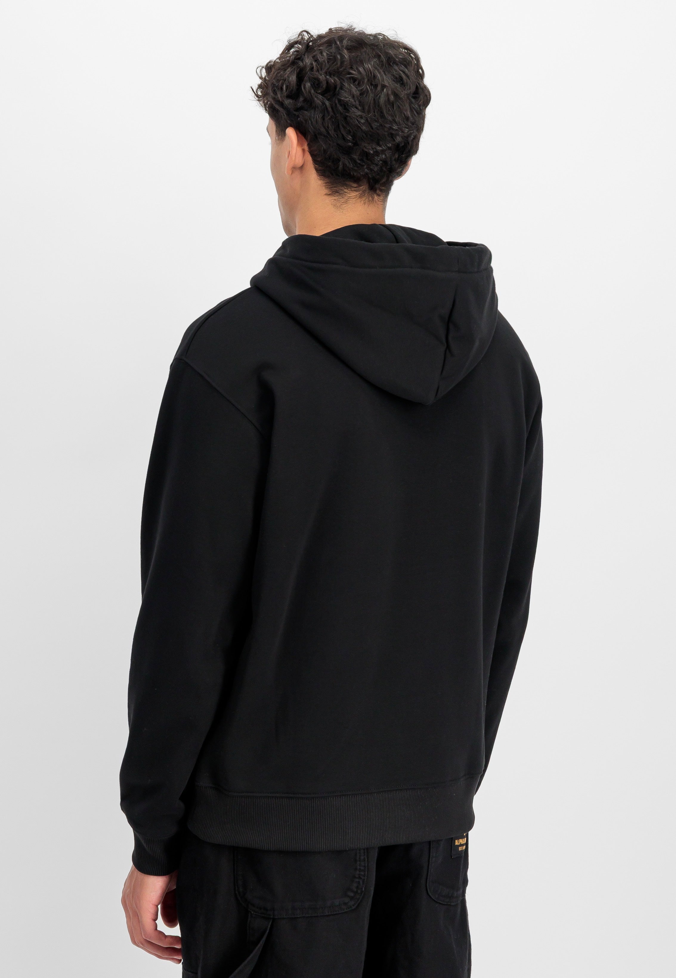 Alpha Industries - Basic Big Logo Effect Print Black - Hoodie | Men-Image