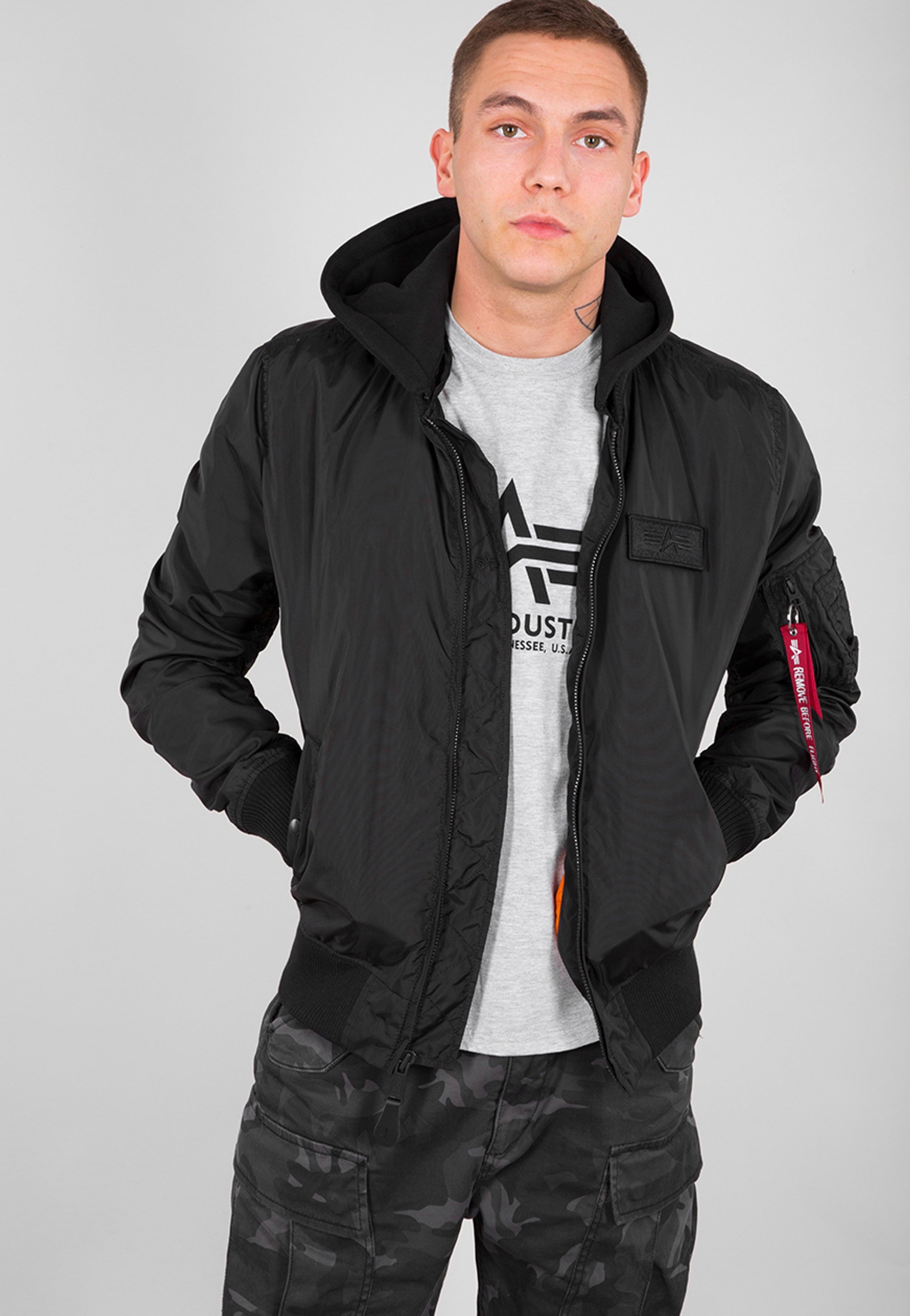 Alpha Industries - MA 1 TT Hood Black/Black - Jacket | Men-Image