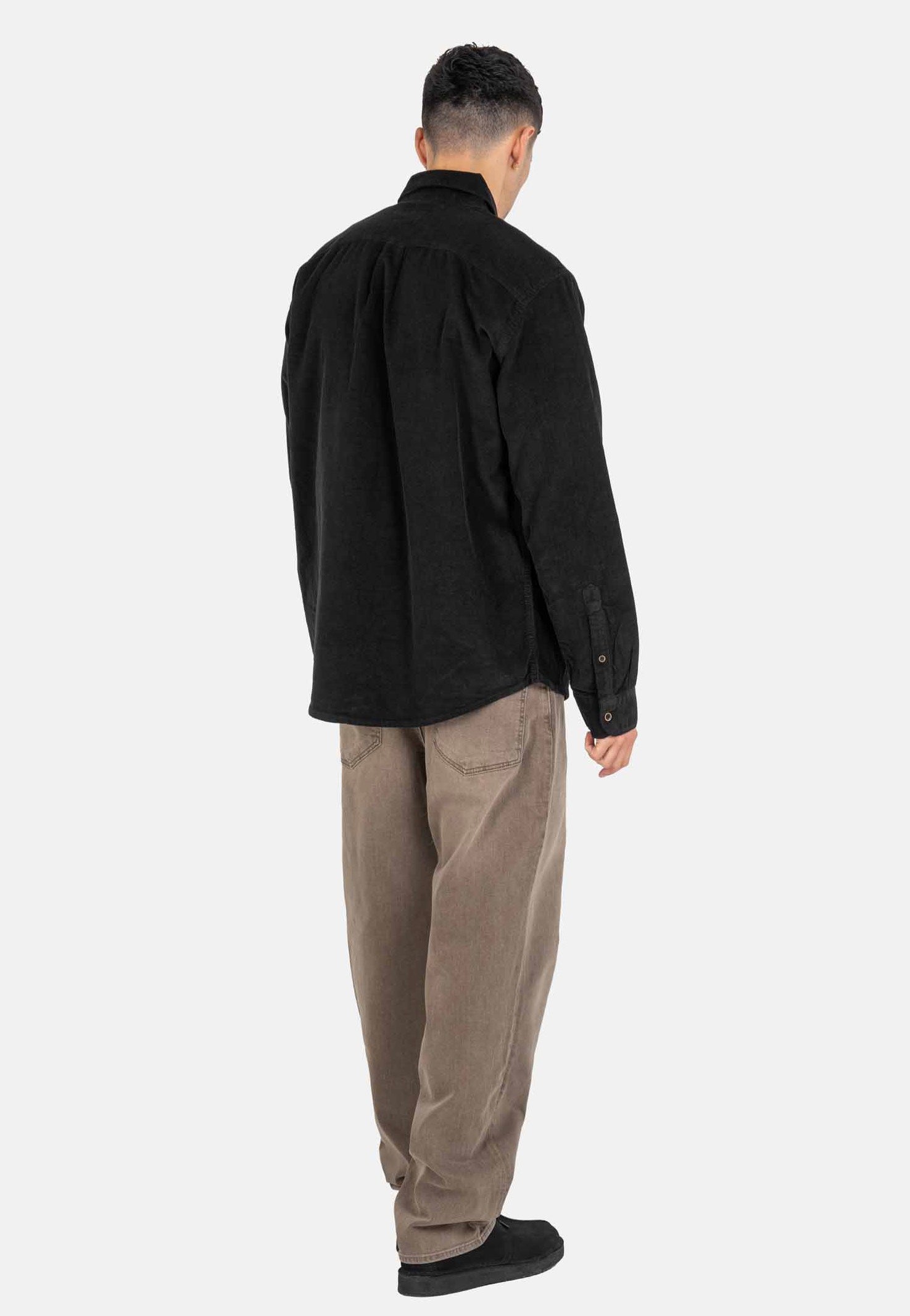 REELL Dual Cord Deep Black Camisa