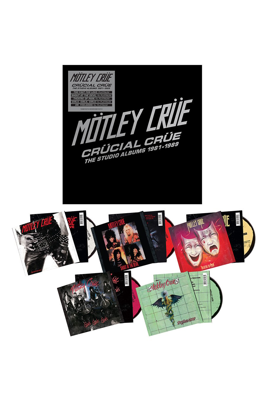 Mötley Crüe - Crücial Crüe-The Studio Albums 1981-1989 - CD Boxset