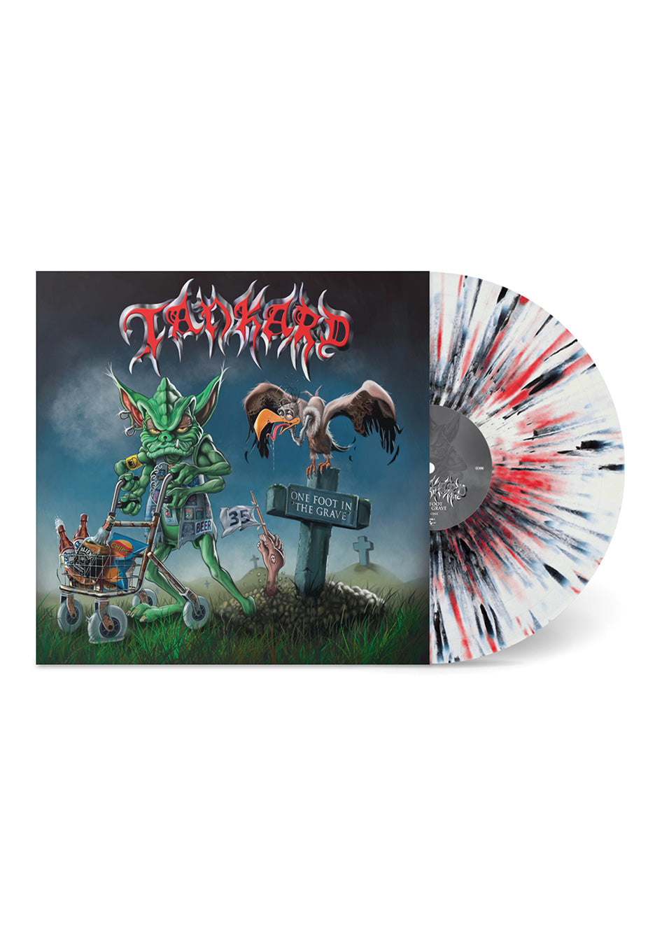 Tankard - One Foot In The Grave Ltd. White w/ Black/Red - Splattered Vinyl | Neutral-Image