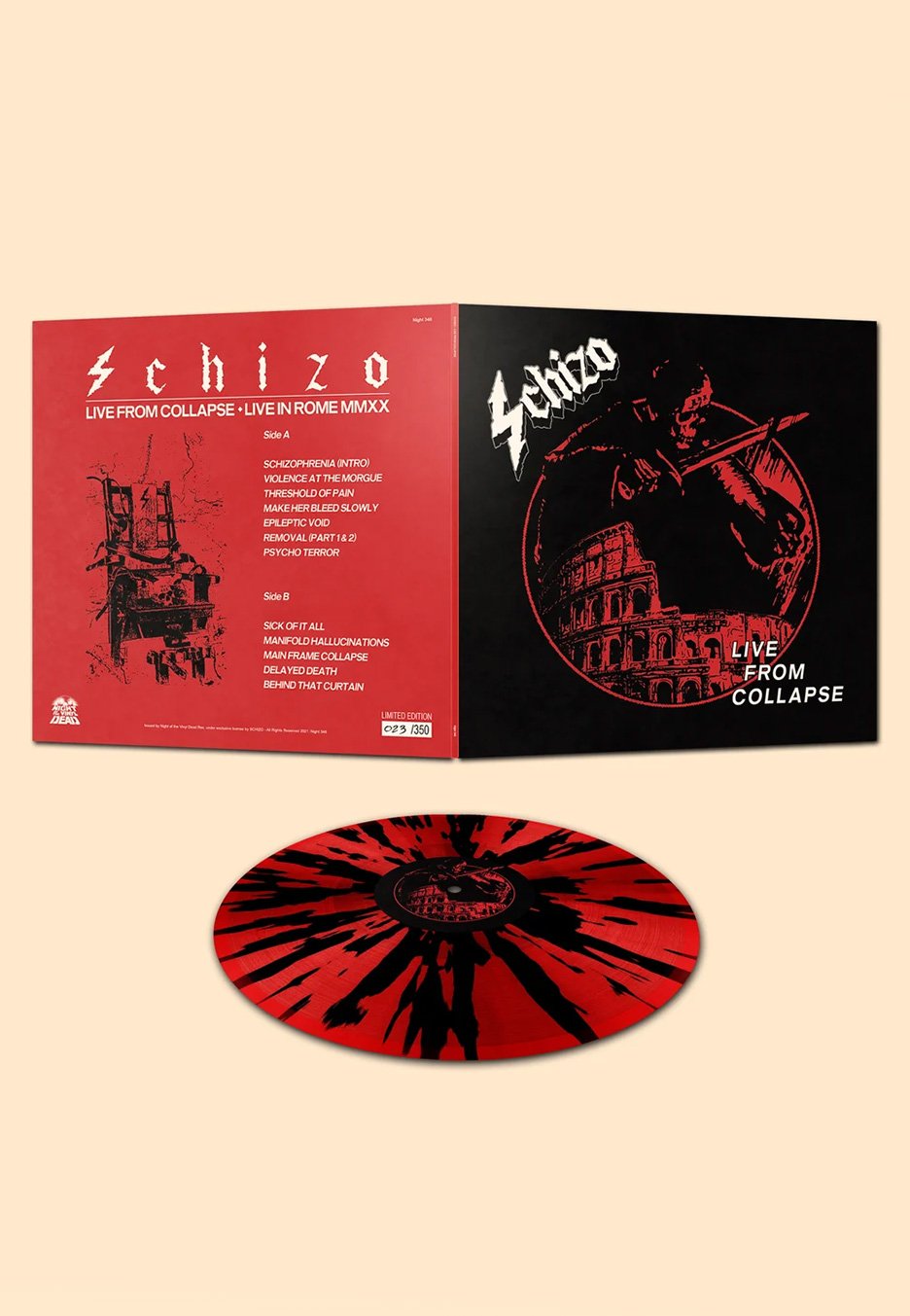 Schizo - Live From Collapse - Live In Rome Mmxx Red/Black - Splattered Vinyl
