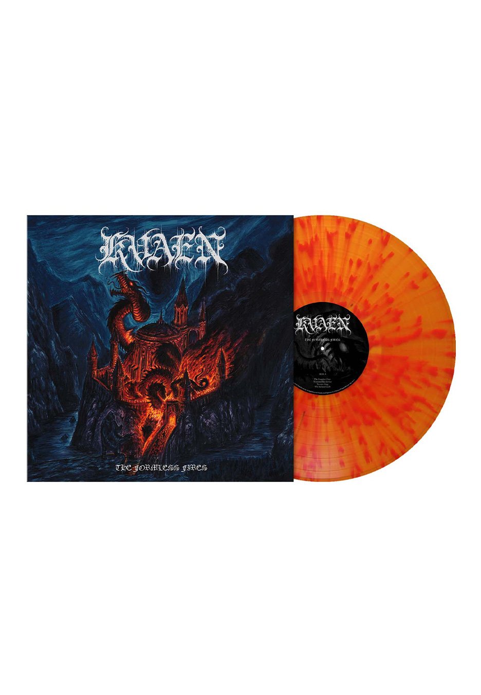 Kvaen - The Formless Fires Ltd. Fiery Orange Red - Splattered Vinyl