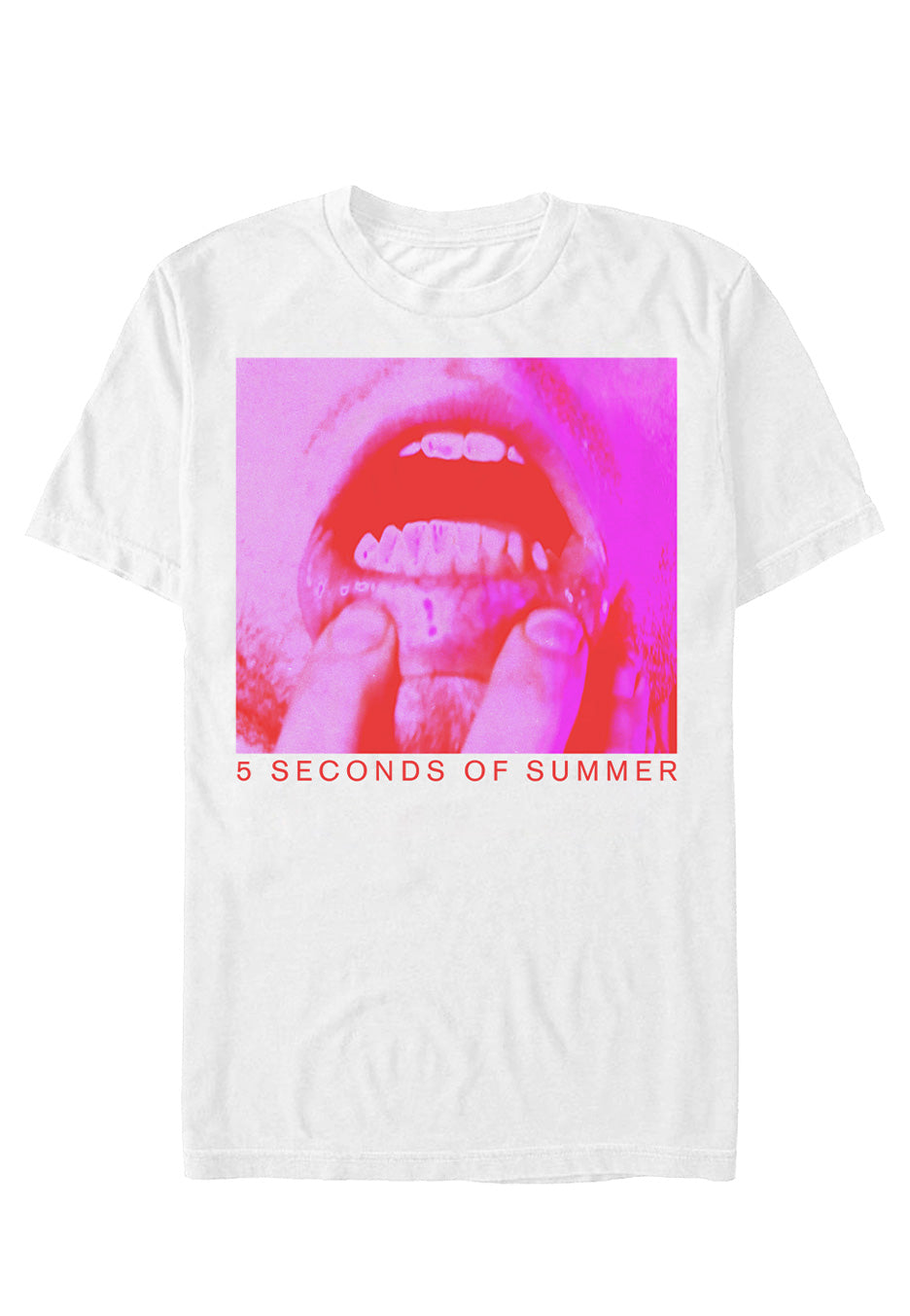5 Seconds Of Summer Lip White Camiseta