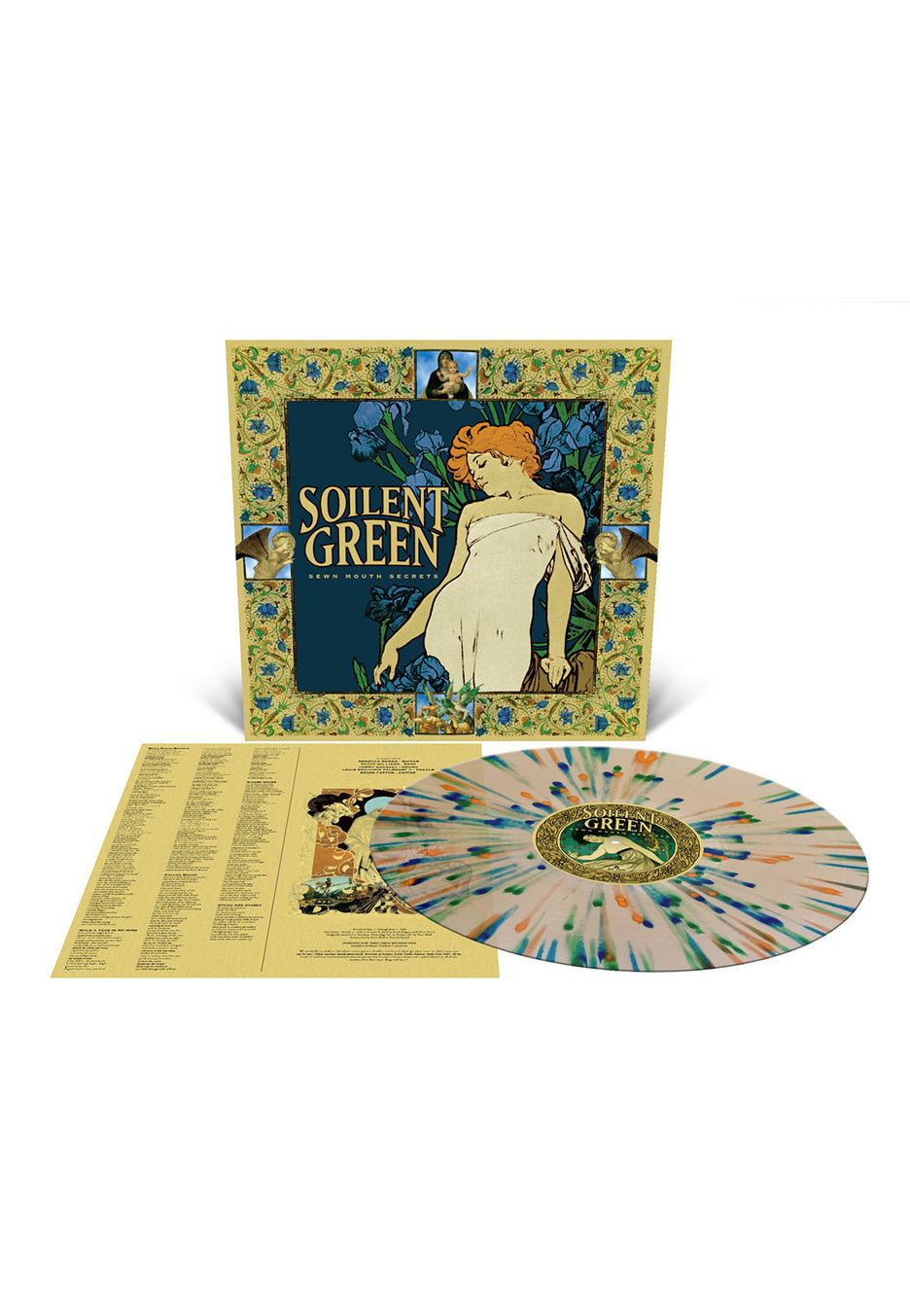 Soilent Green - Sewn Mouth Secrets Ltd. Translucent Gold w/ Blue/Green/Orange - Splattered Vinyl | Neutral-Image
