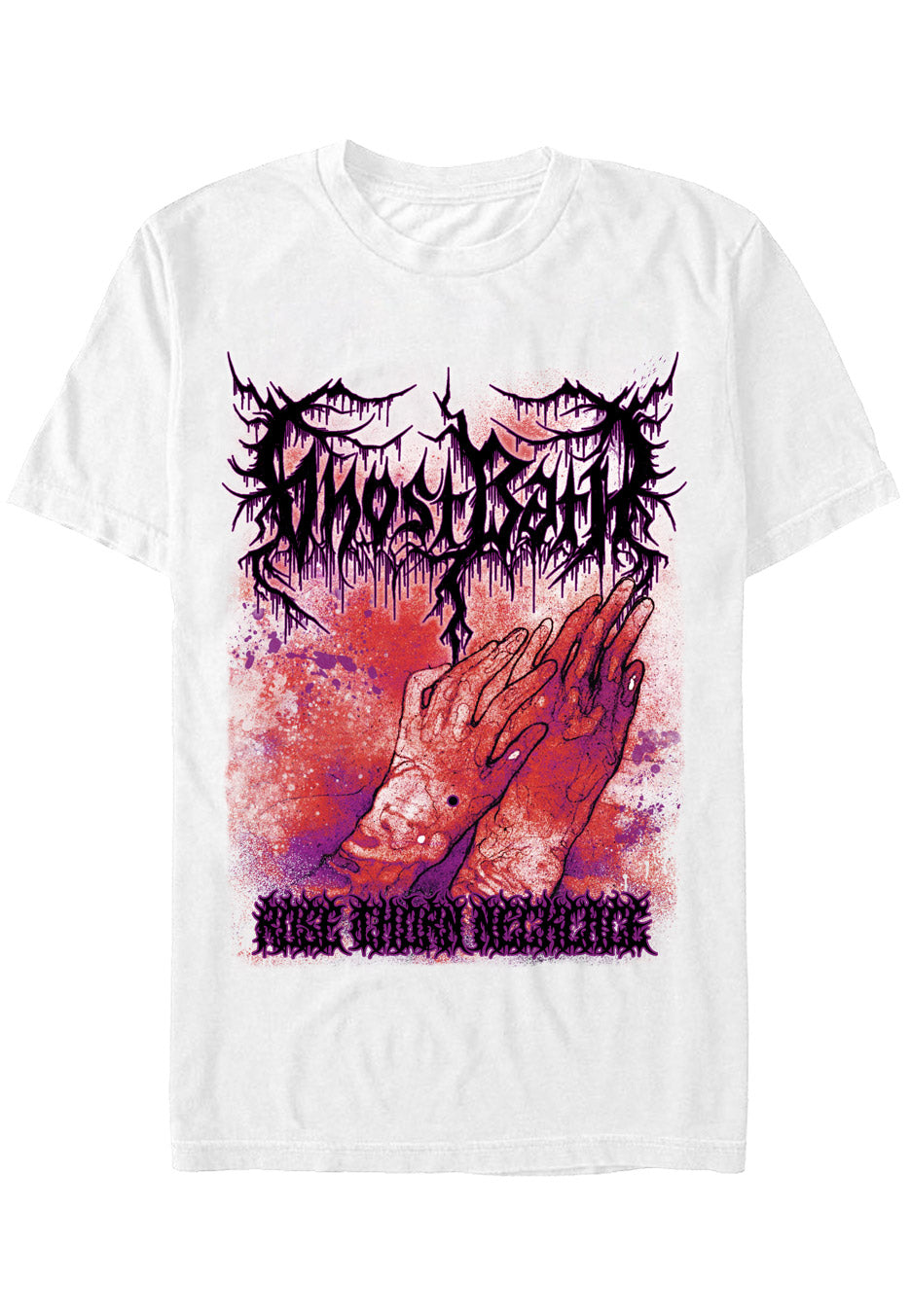 Ghost Bath - Rose Thorn Neclace Cover White - T-Shirt | Nuclear Blast