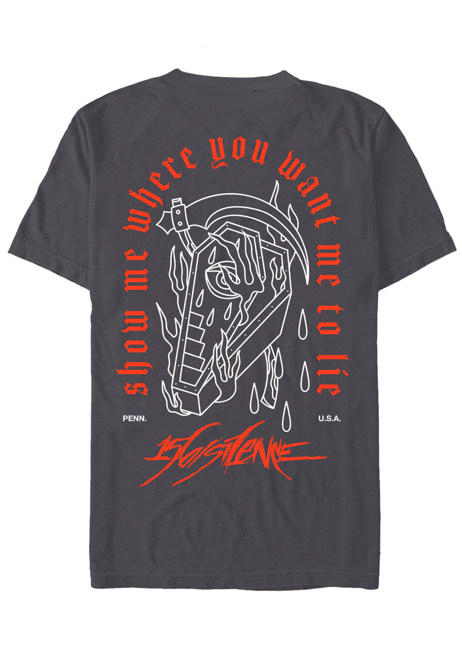 156/Silence - Coffin Charcoal - T-Shirt | Neutral-Image