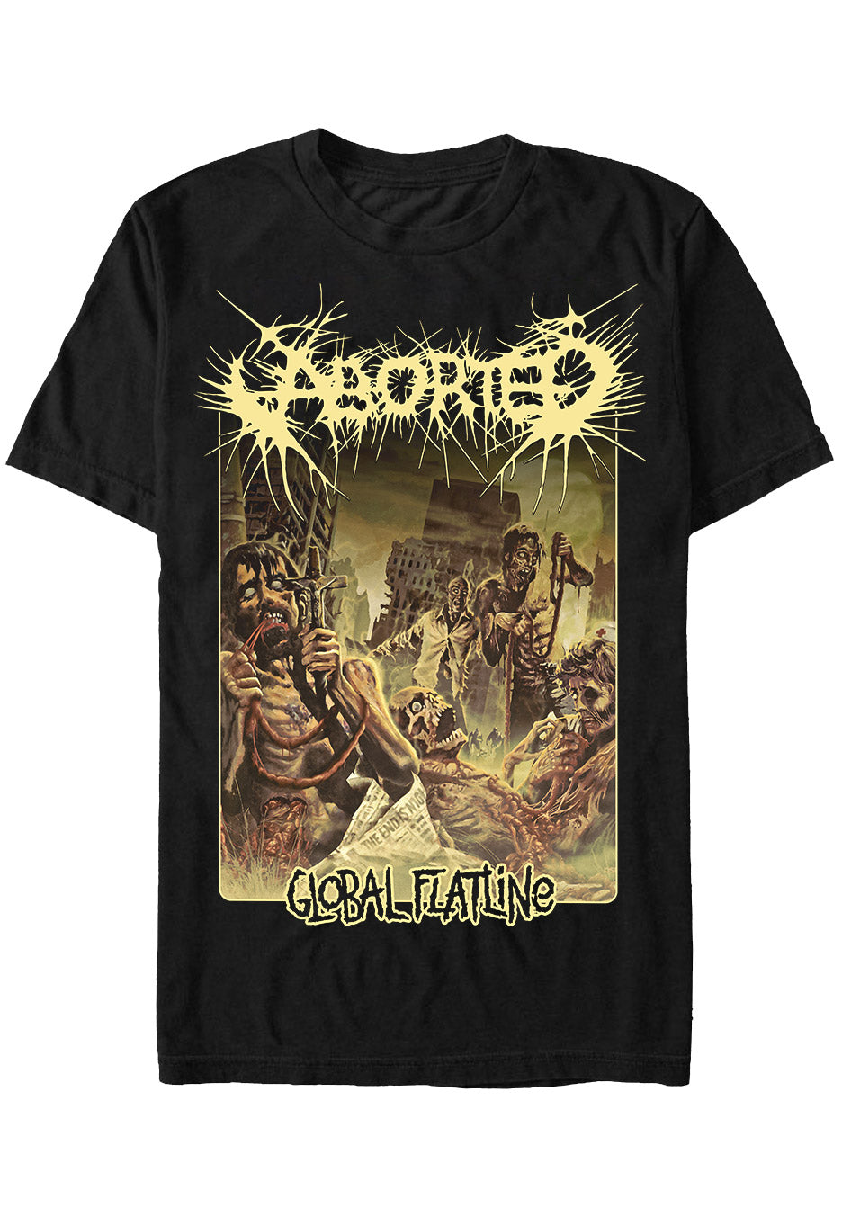 Aborted - Global Flatline 2025 - T-Shirt | Neutral-Image