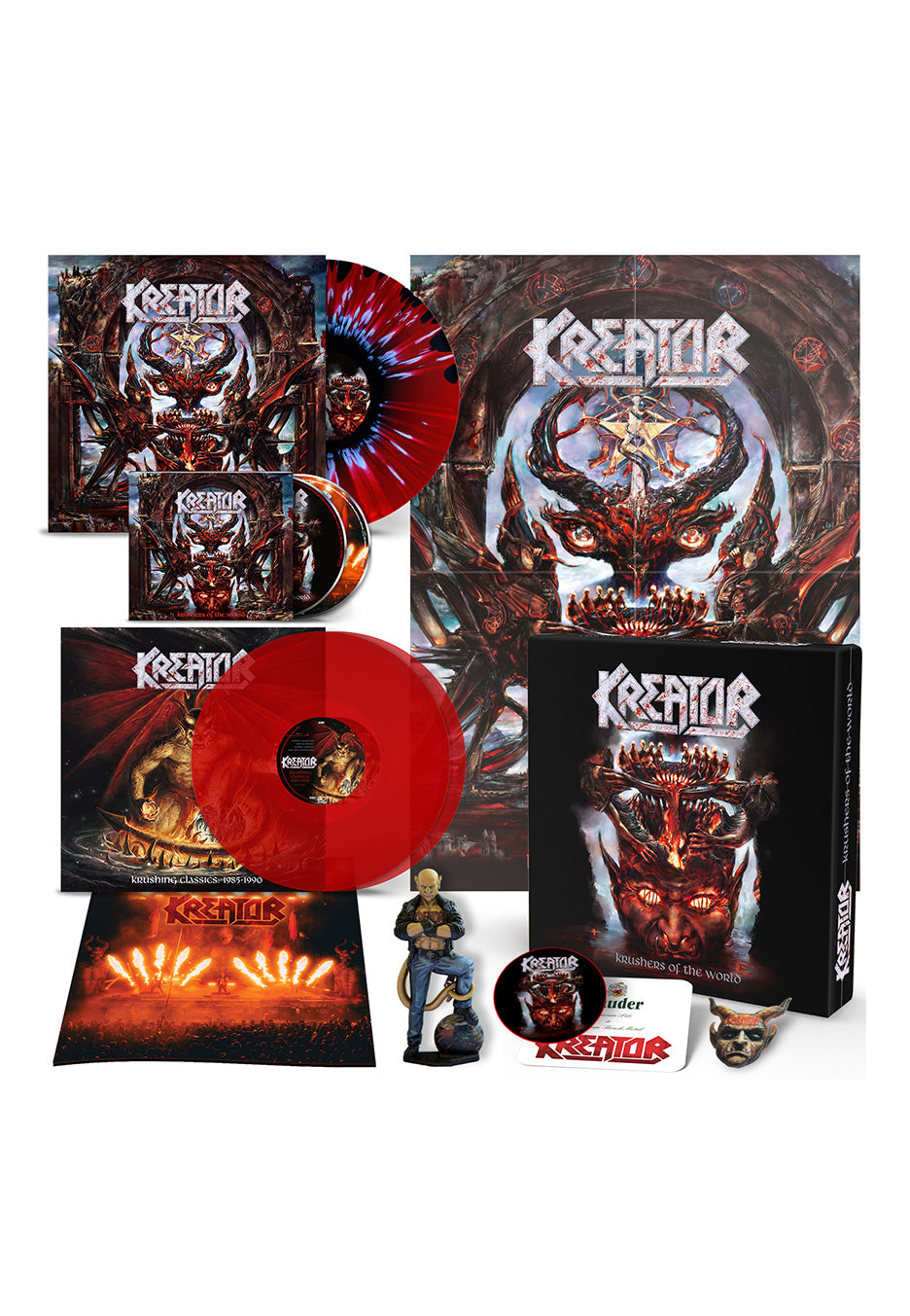 Kreator - Krushers Of The World Ltd. Black/White/Red Splatter & Transp. Red - Colored 2 Vinyl Deluxe Boxset | Neutral-Image