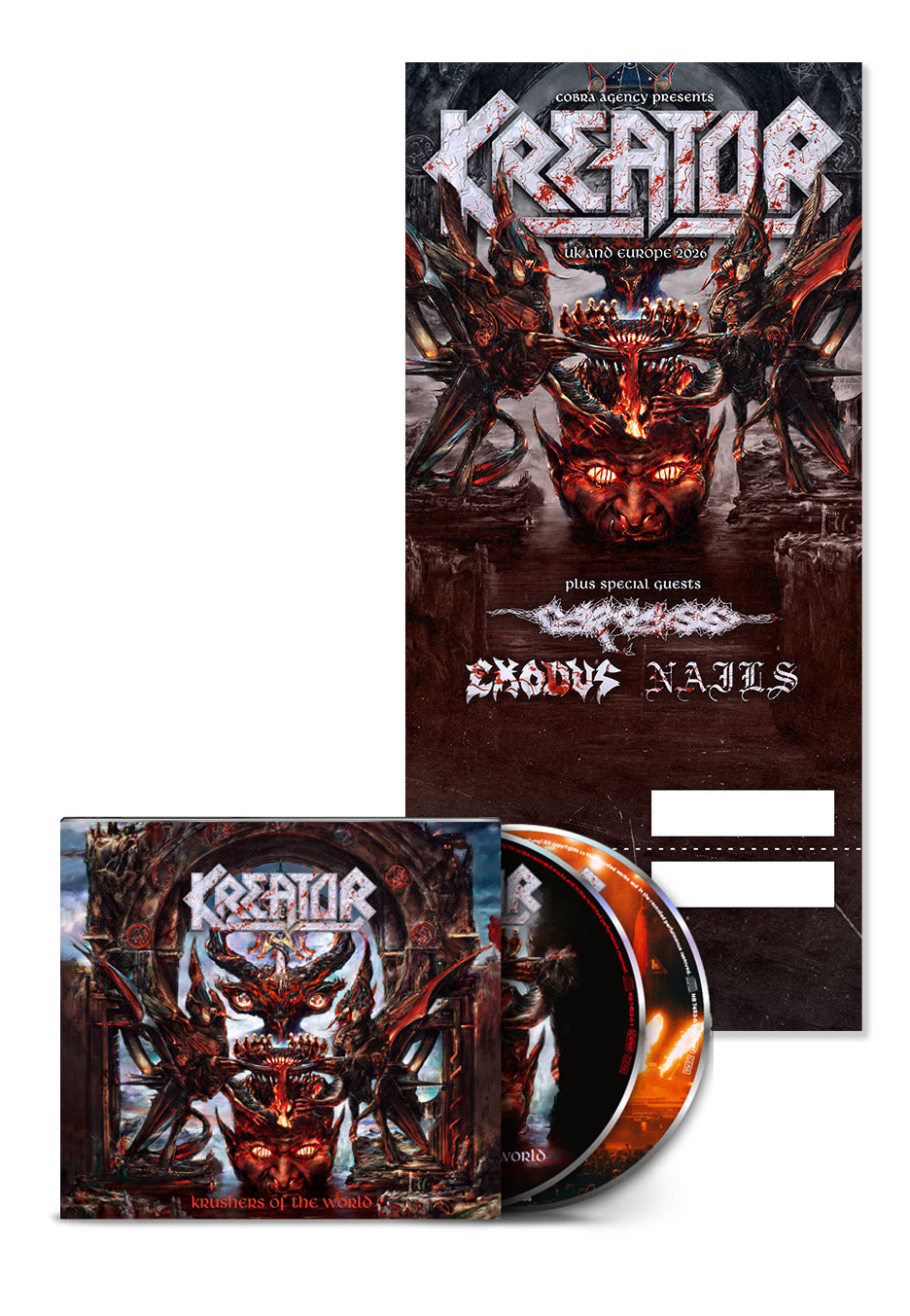 Kreator - Krushers Of The World Ticket Bundle + Digi CD