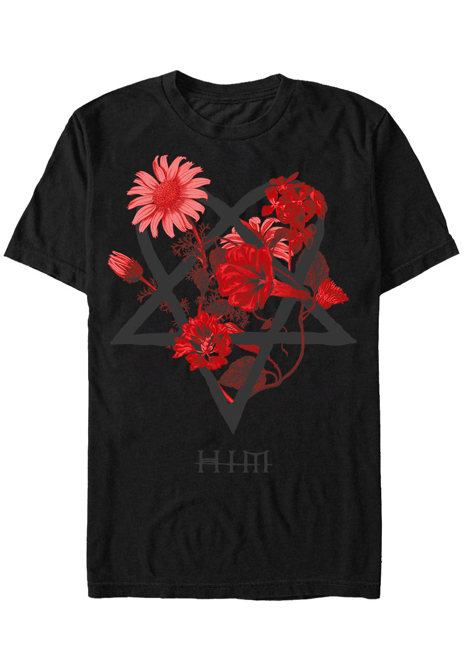 HIM - Heartagram Floral - T-Shirt | Neutral-Image