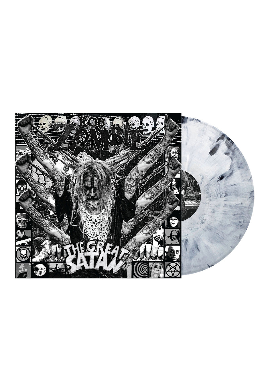 Rob Zombie - The Great Satan Ltd. Black And White - Marbled Vinyl | Neutral-Image