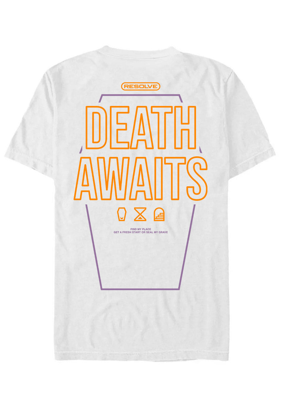 Resolve - Death Awaits White - T-Shirt | Neutral-Image