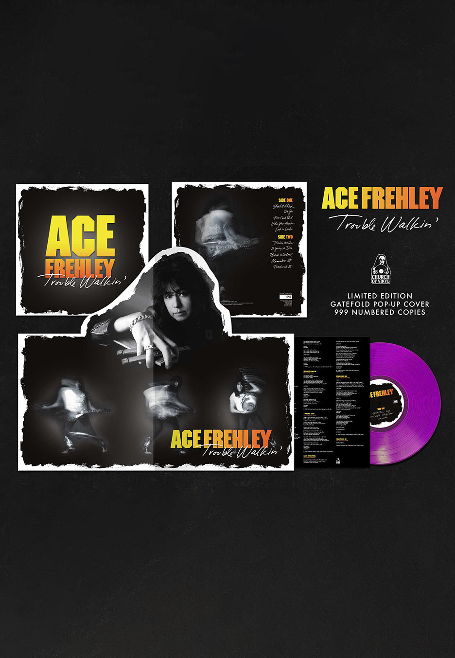 Ace Frehley - Trouble Walkin' Ltd. Purple - Colored PopUp Vinyl | Neutral-Image