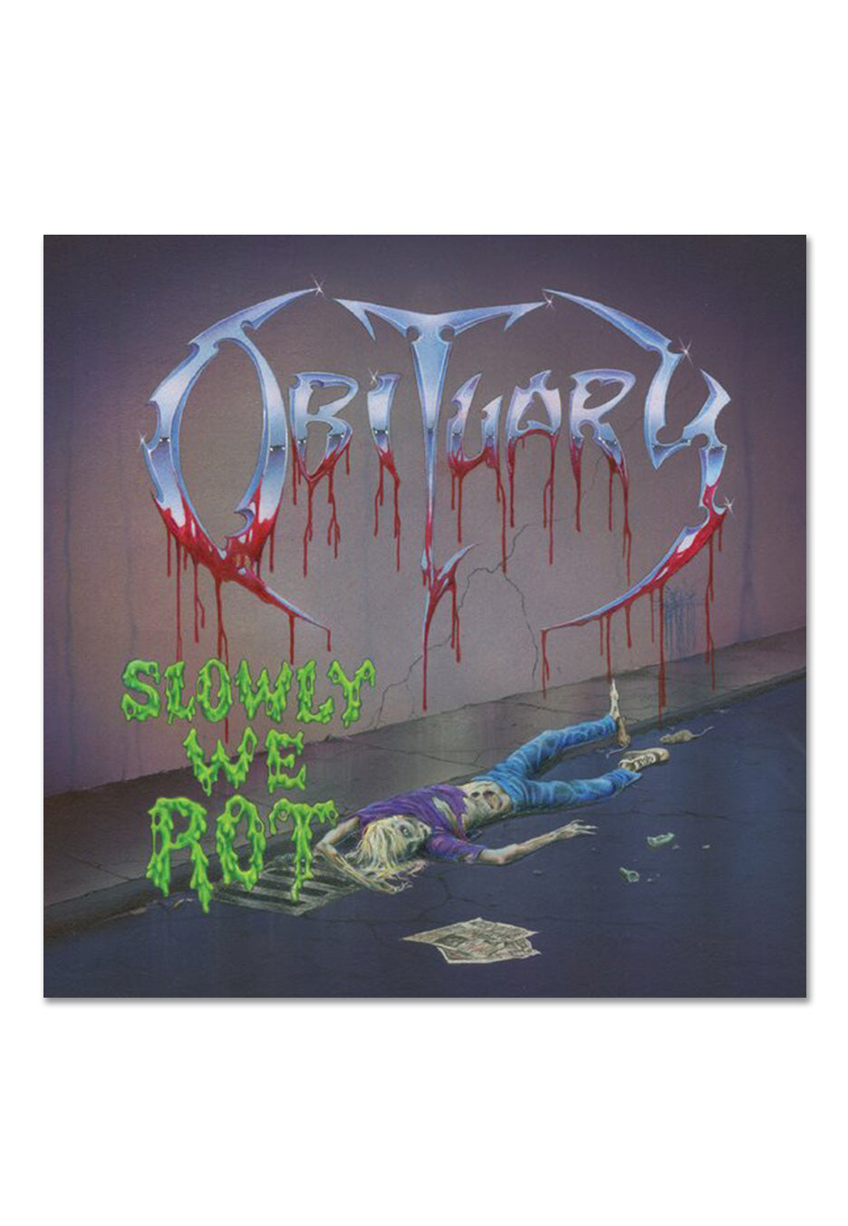 Obituary - Slowly We Rot Ltd. Milk w/ Violet/Green - Splattered Vinyl | Neutral-Image
