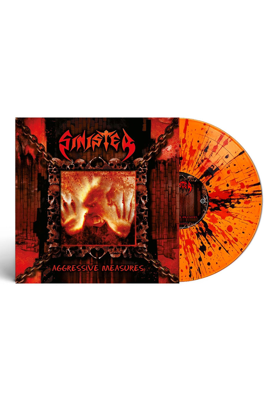 Sinister - Aggressive Measures Ltd. Orange w/ Black/Red - Splattered Vinyl | Neutral-Image