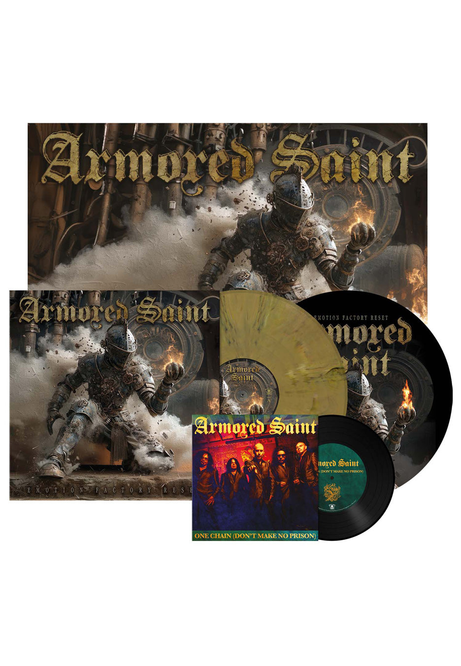 Armored Saint - Emotion Factory Reset Ltd. Desert Sunset - Marbled Vinyl + 7 Inch | Neutral-Image
