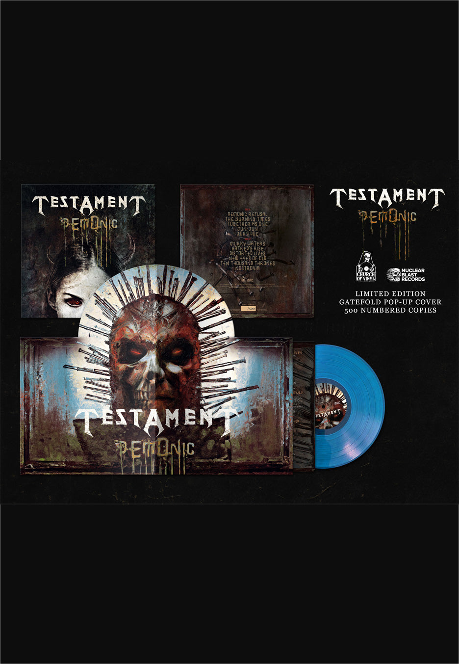 Testament - DEMONIC Ltd. Blue - Colored PopUp Vinyl | Neutral-Image