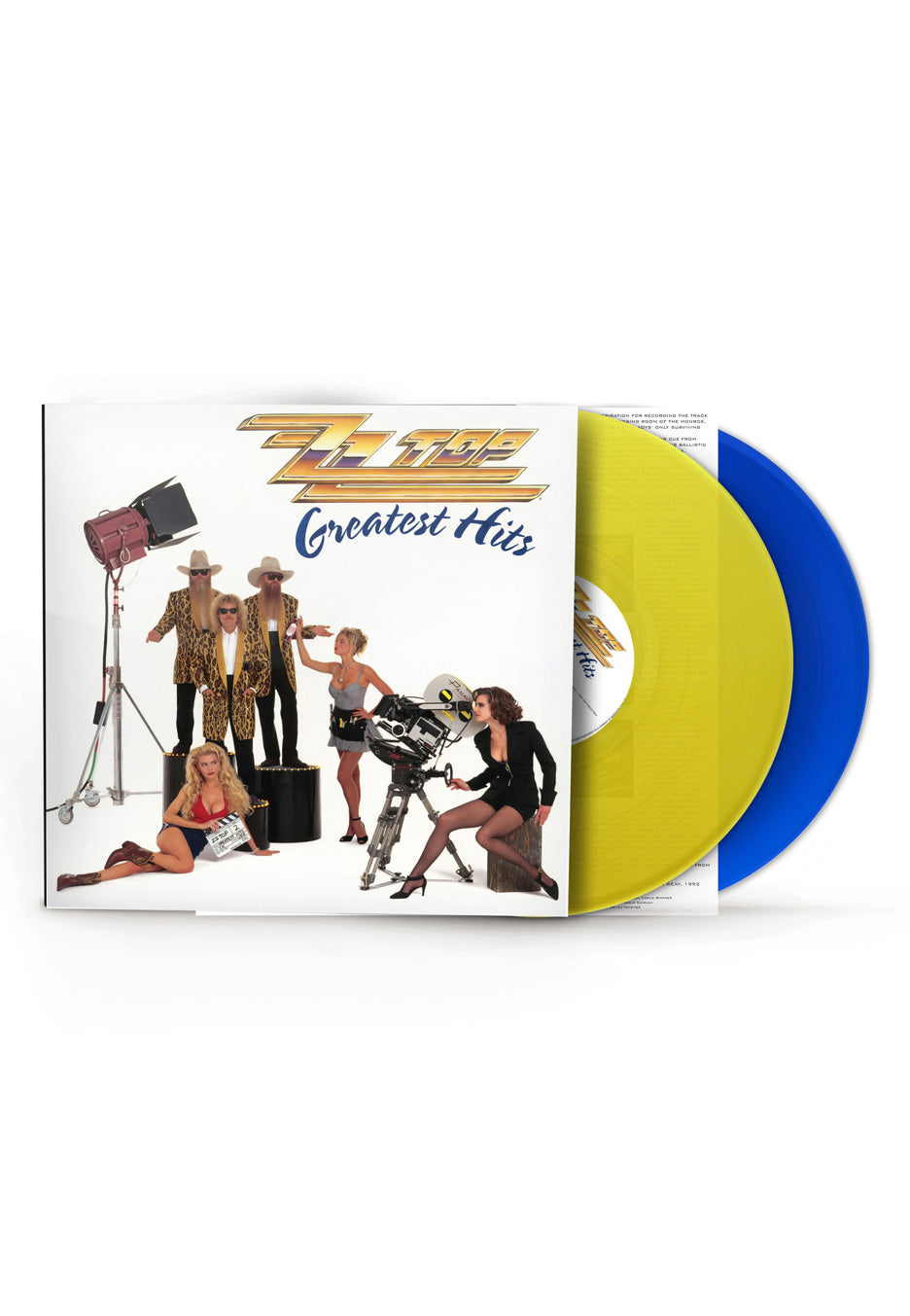 ZZ Top Greatest Hits Translucent Yellow & Blue Indie Exclusive Colored 2 Vinyl