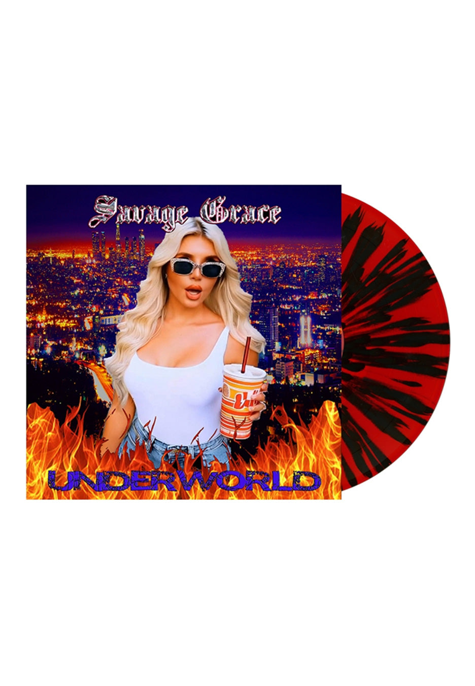Savage Grace Underworld Ltd. Red w/ Black Splattered Vinyl