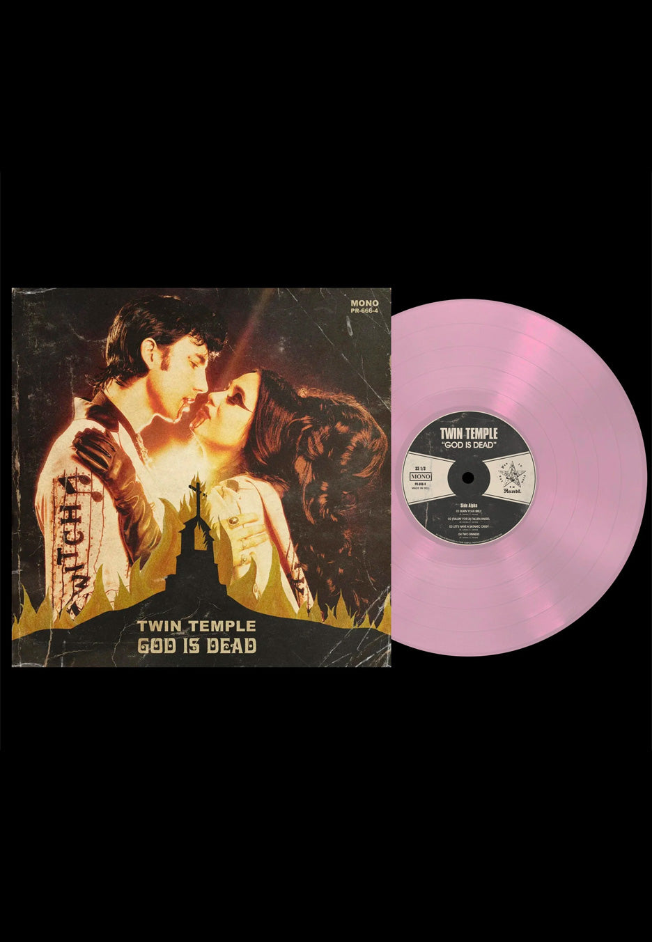 Twin Temple God Is Dead Ltd. Translucent Pink Colored Vinyl