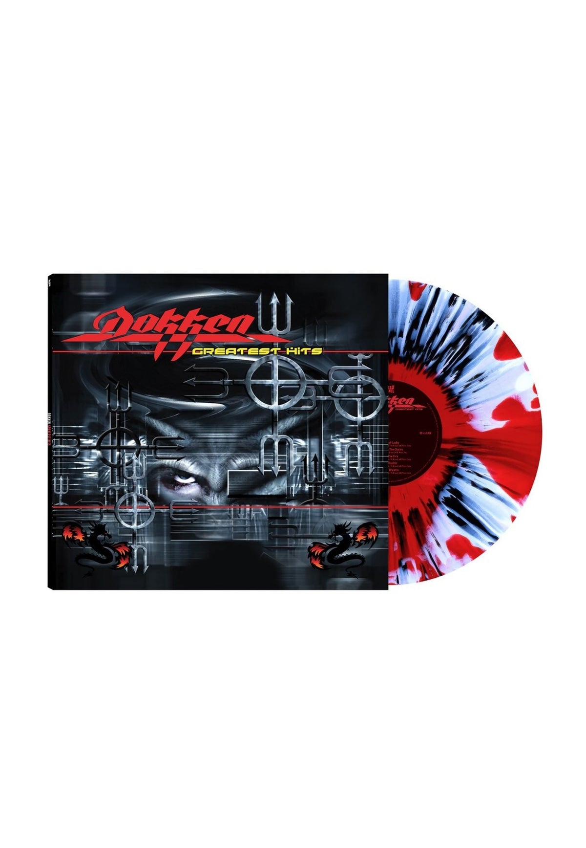 Dokken Greatest Hits Ltd. Clear/Red/White Haze w/ Black Splattered Vinyl