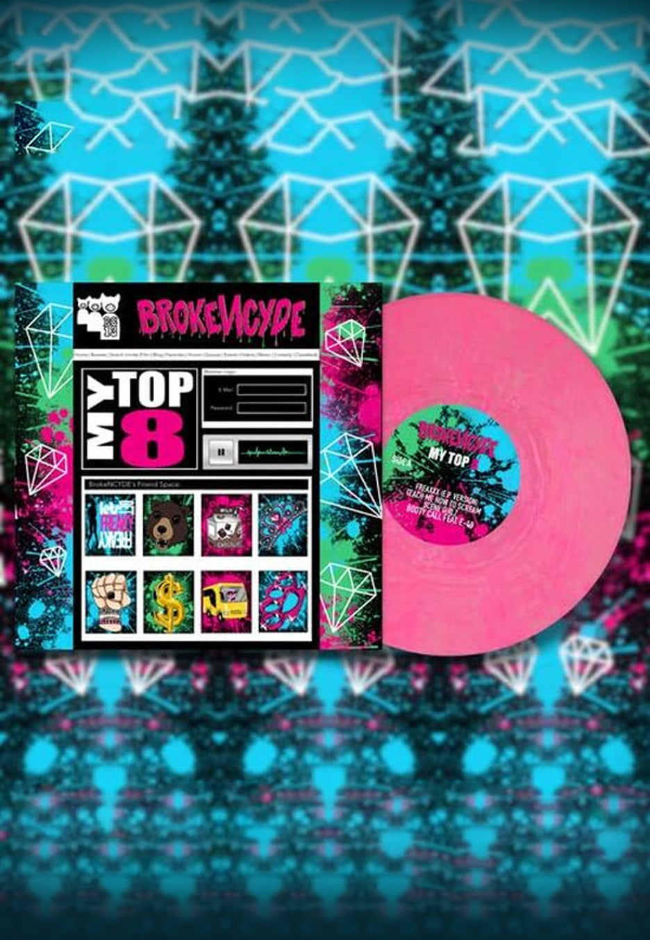 Brokencyde Myspace Top 8 Ltd. Pink Colored Vinyl