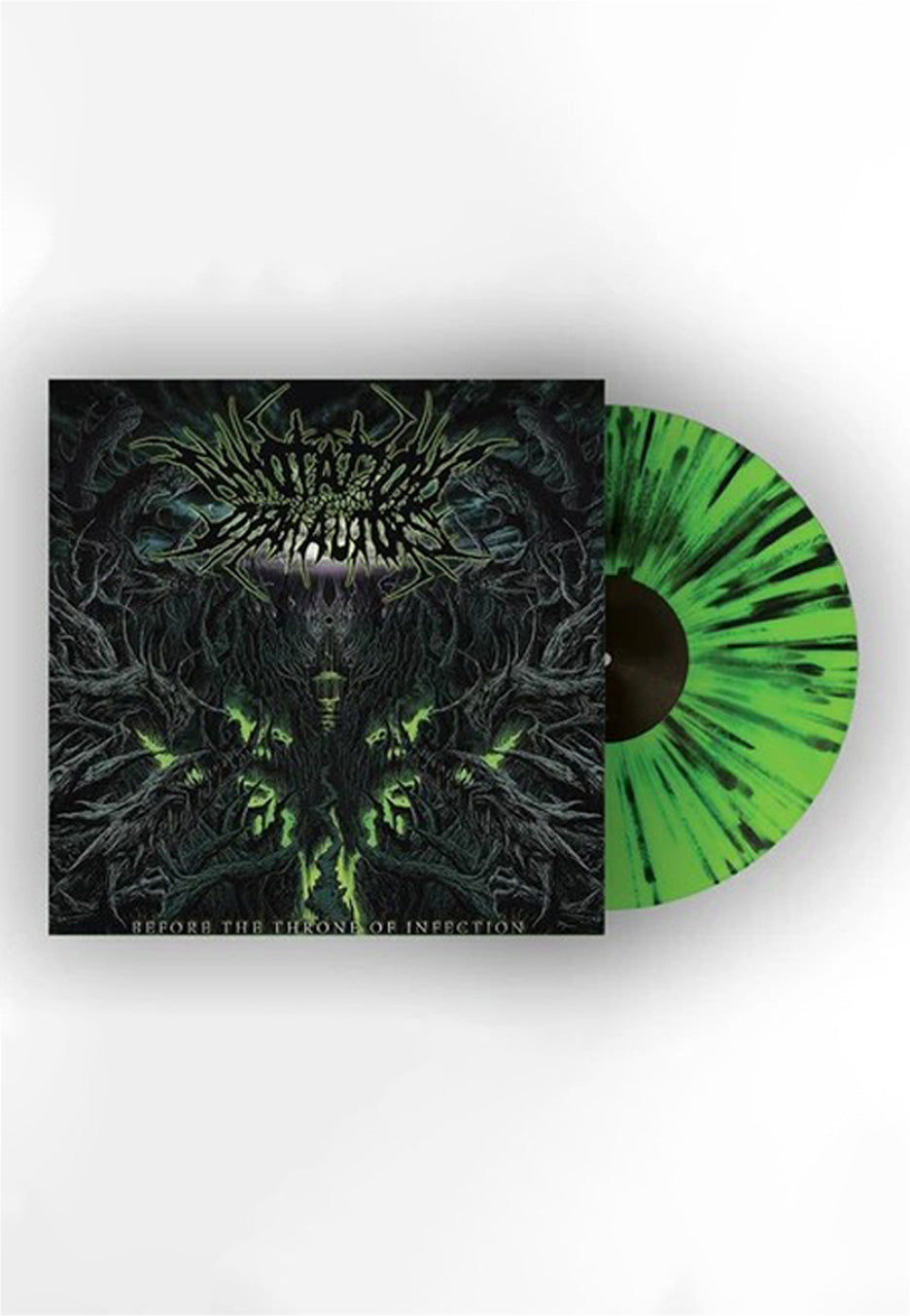 Annotations Of An Autopsy Before The Throne Of Infection Neon Green/Black Splattered Vinyl