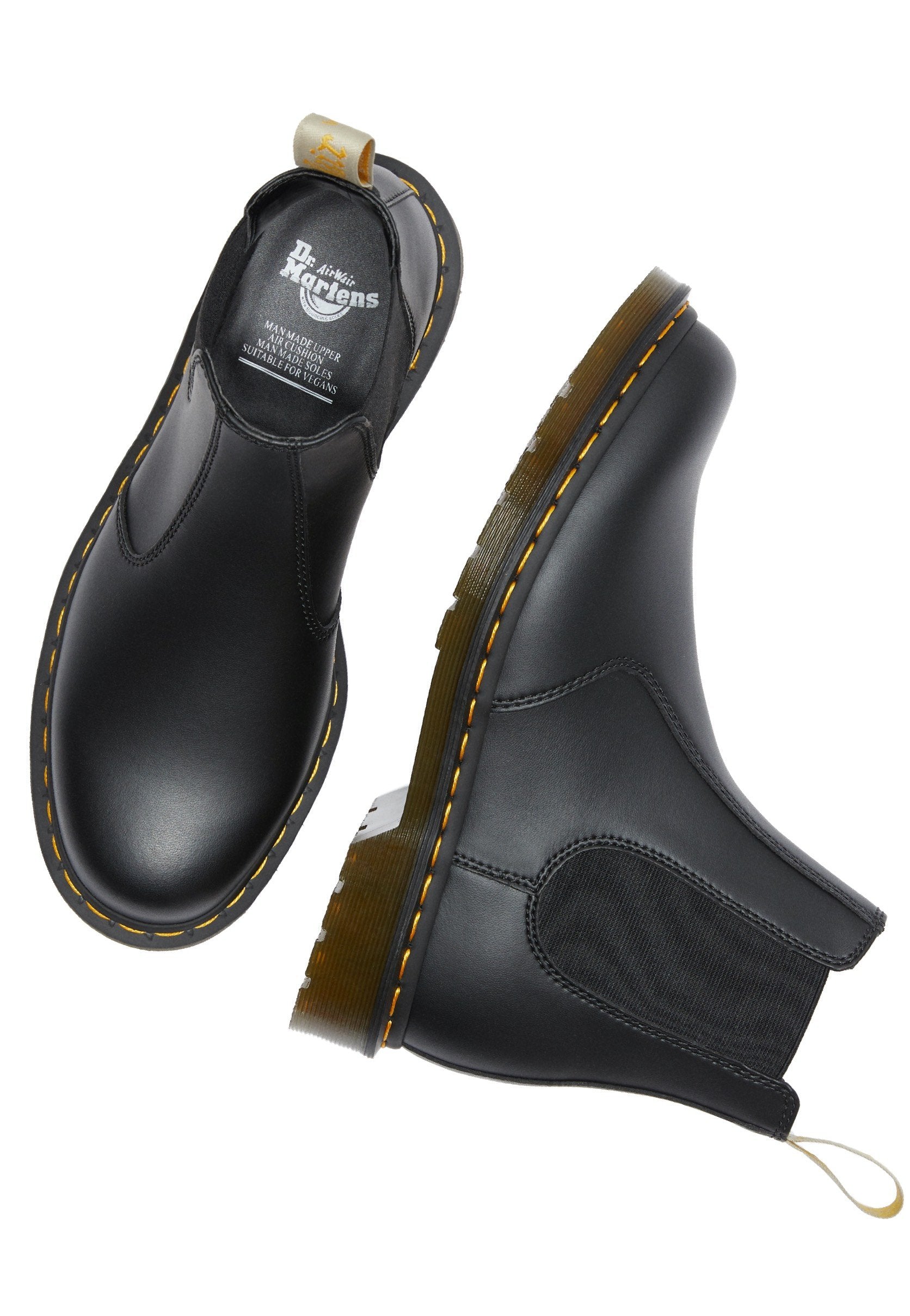 Dr. Martens - Vegan 2976 Chelsea Boots Black Felix Rub Off - Shoes