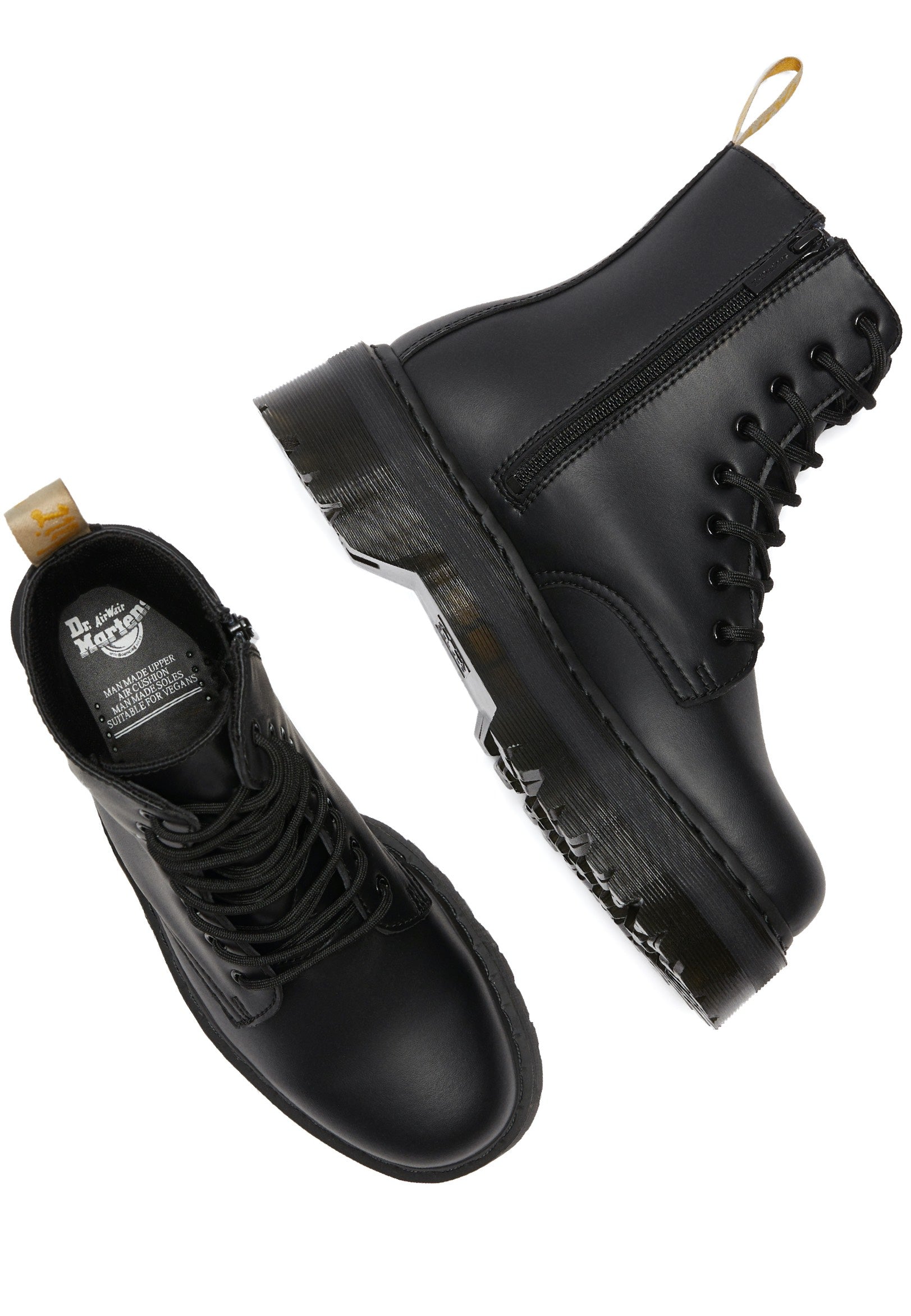 Dr. Martens - Vegan Jadon II Mono Black Felix Rub Off Black