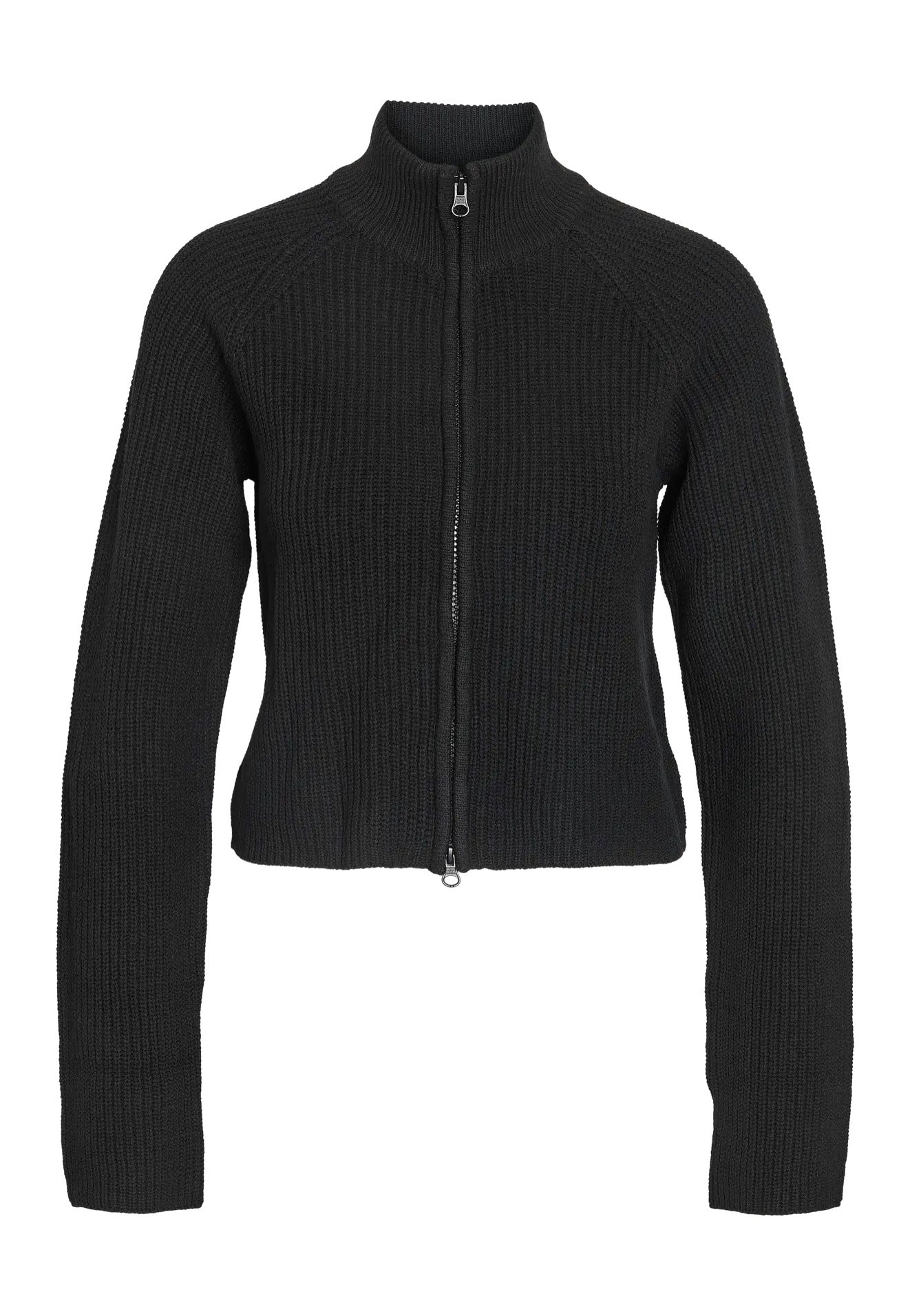 Noisy May Dara Zip Knit Black Cardigan