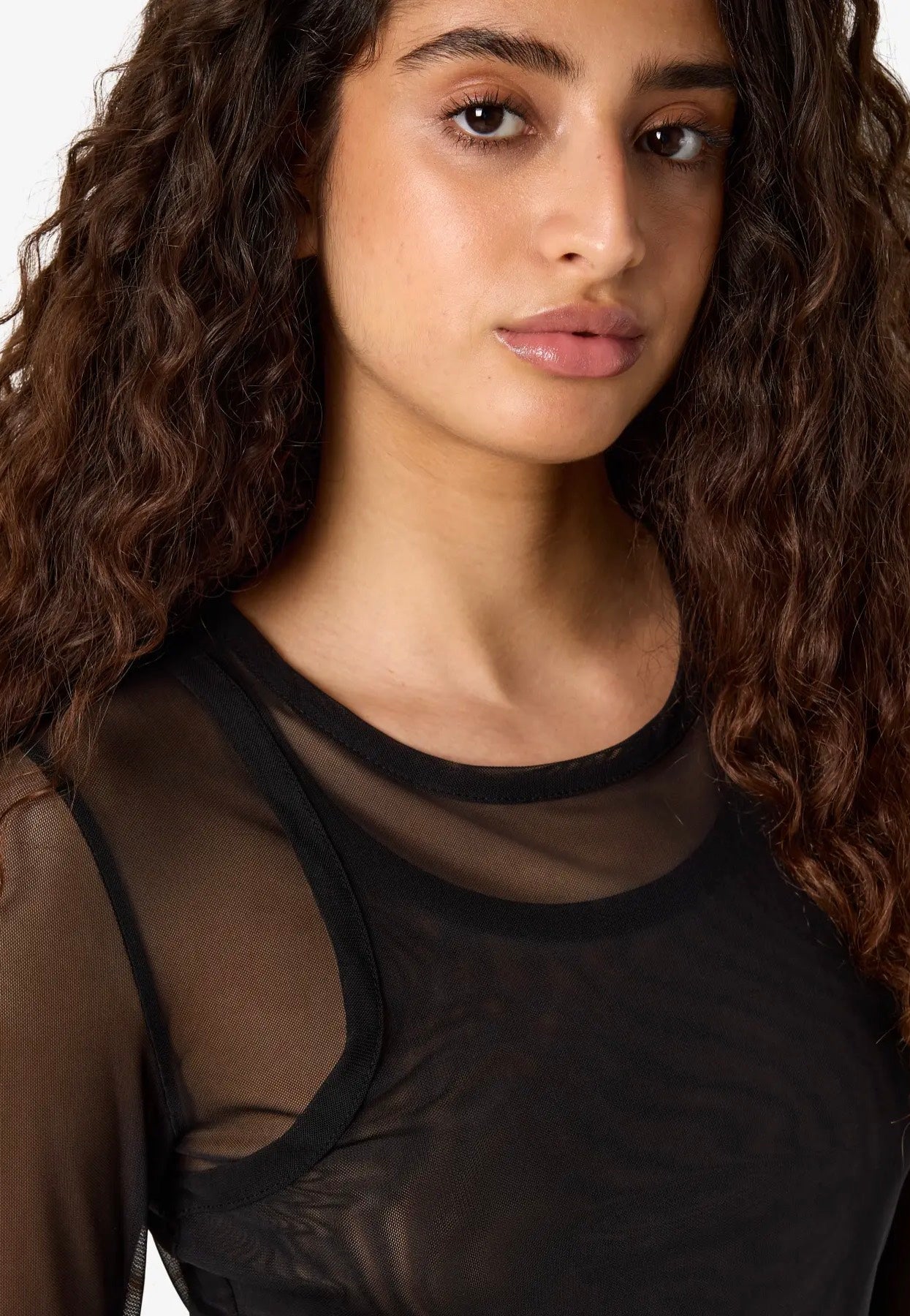 Noisy May - Judith Doublelayer Mesh Black - Top | Women-Image
