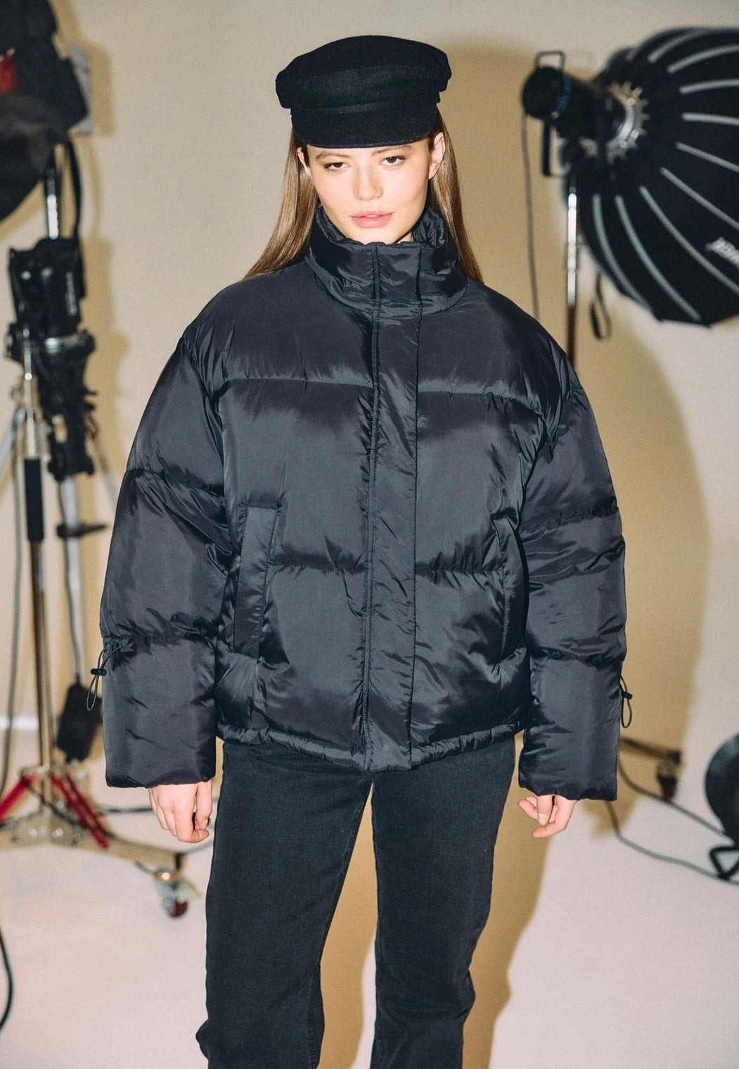 Noisy May Allie Puffer Black Chaqueta