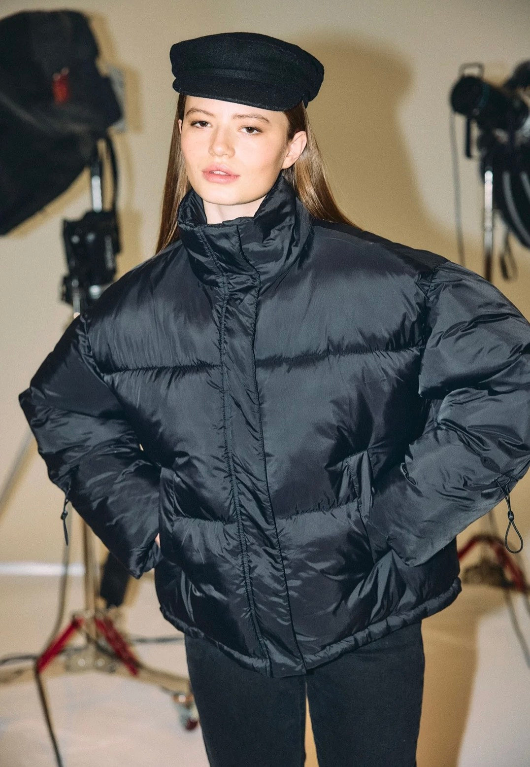 Noisy May Allie Puffer Black Chaqueta