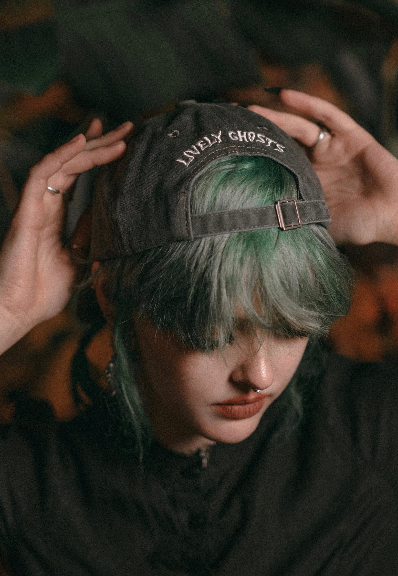 Lively Ghosts - Gravestone Ghostie Acid Wash Grey - Cap | Neutral-Image