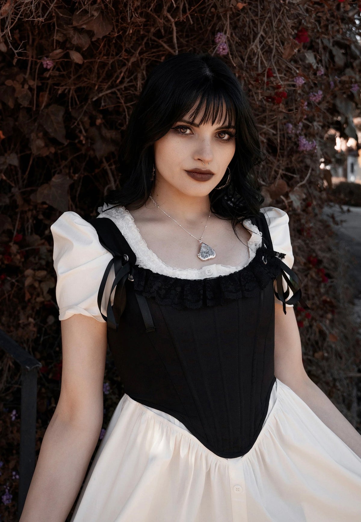 Lively Ghosts Thistlebloom Black Corset