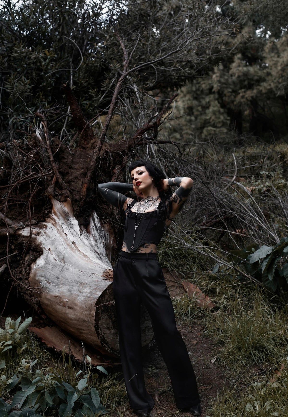 Lively Ghosts Thistlebloom Black Corset