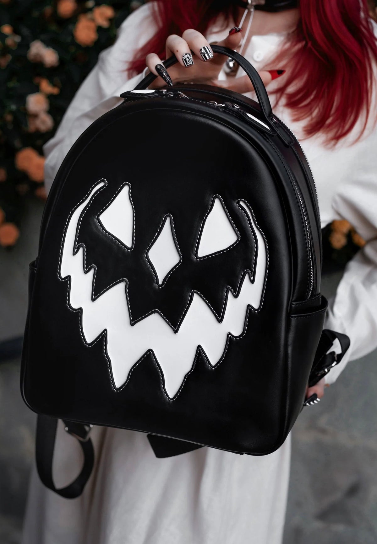 Lively Ghosts Monochrome Haunted Hallows Black Rucksack