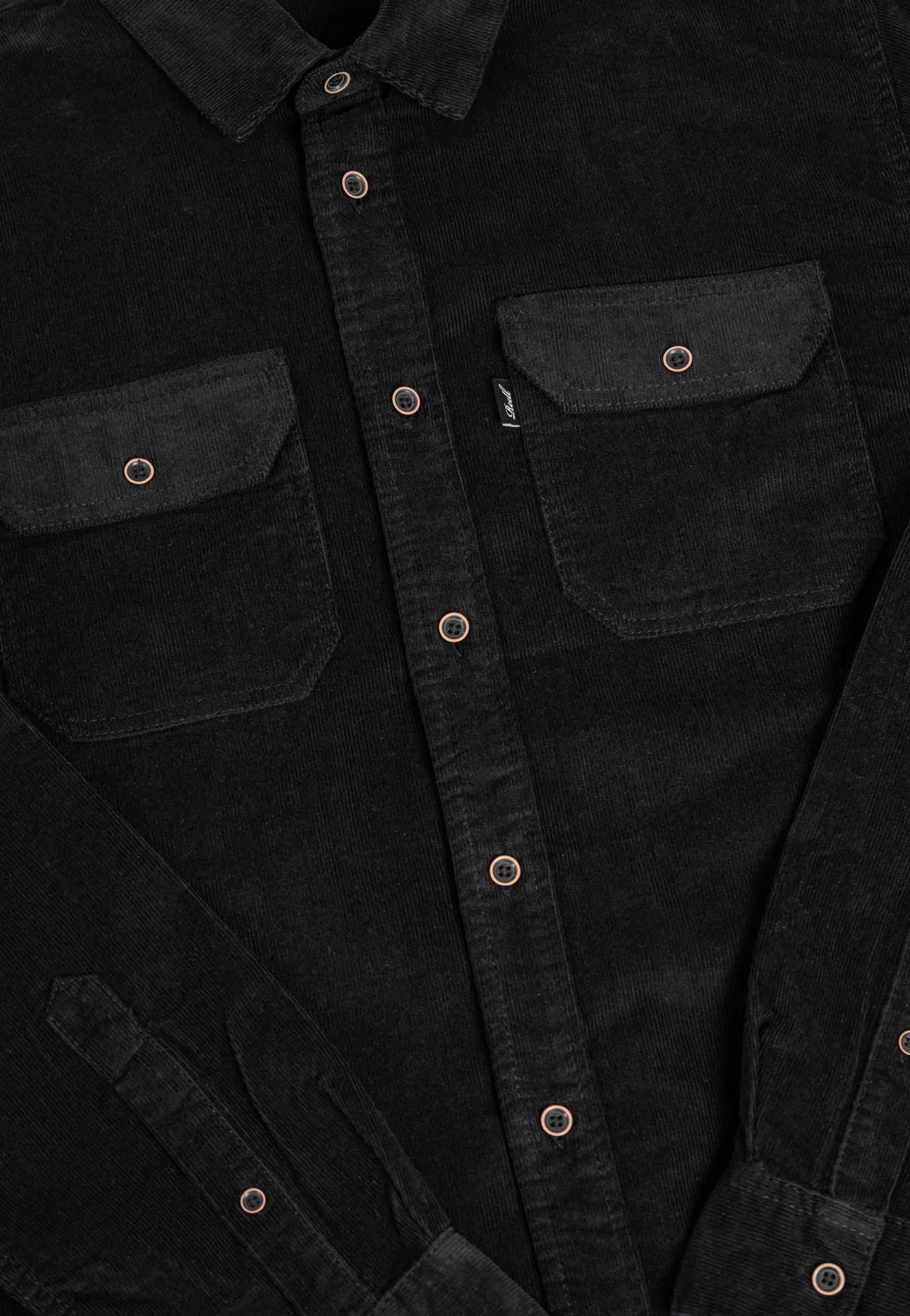 REELL Dual Cord Deep Black Camisa