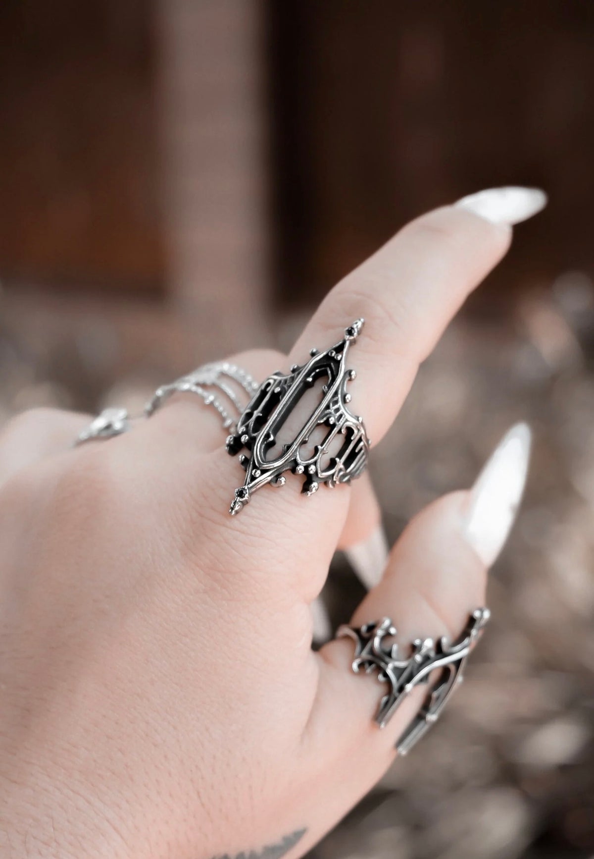 Lively Ghosts Grimlintel Silver Anillo