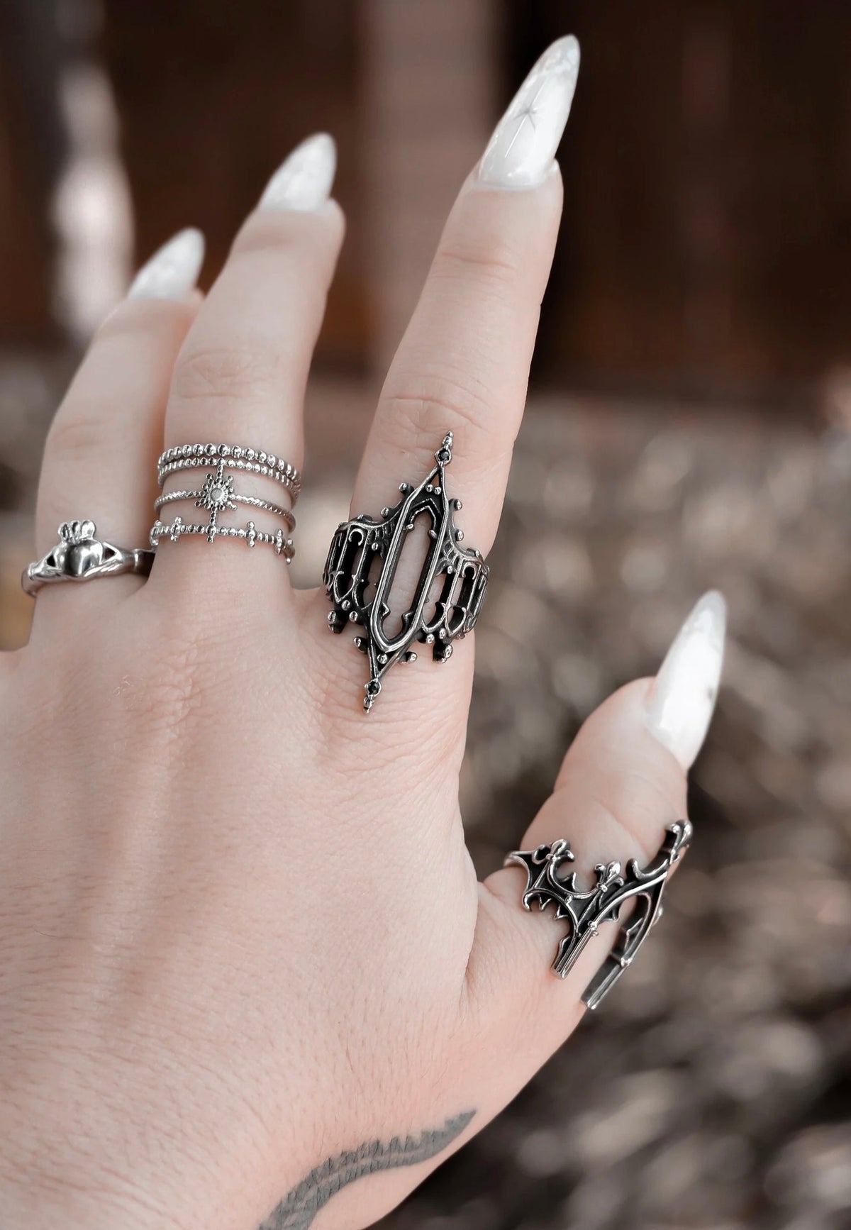 Lively Ghosts Grimlintel Silver Anillo