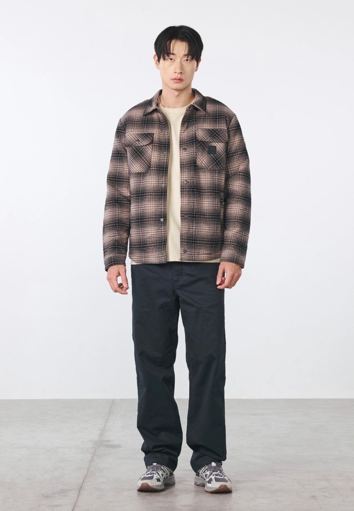 Vintage Industries Timber Beige Check Chaqueta