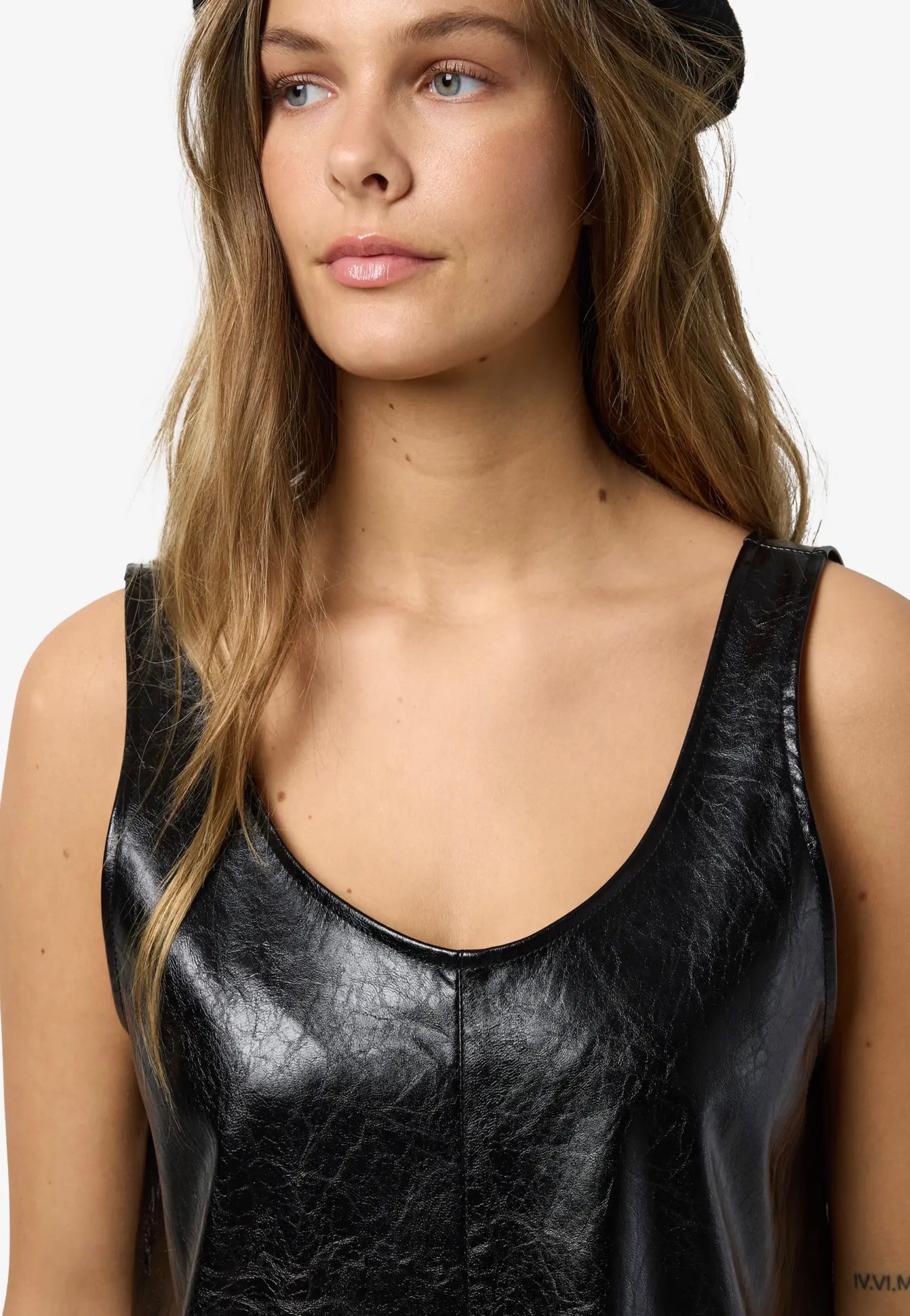 Noisy May - Kane Pinafore Vinyl Black - Dress | Women-Image