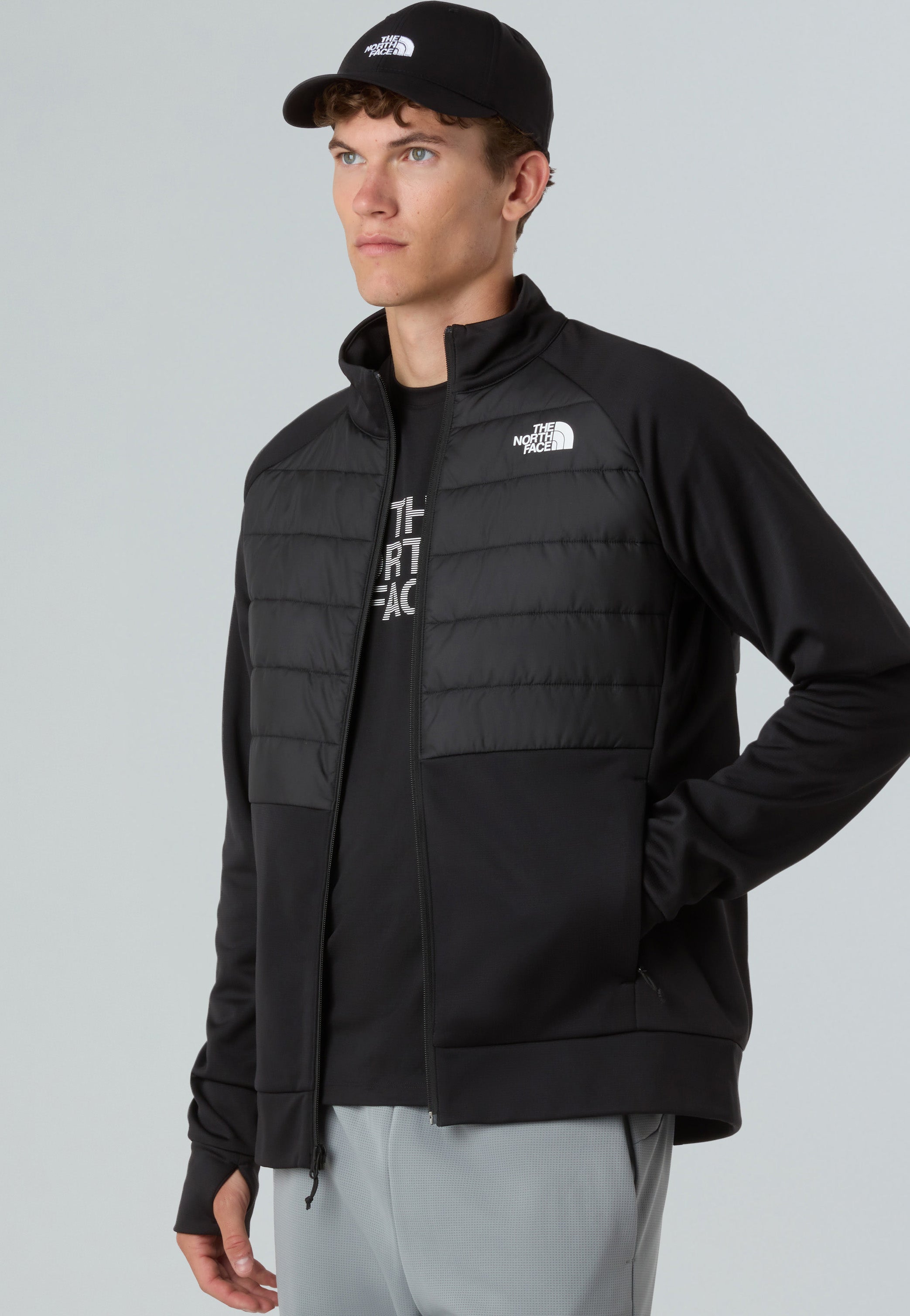 The North Face - Reaxion 2.0 Fleece Hybrid TNF Black/Heather - Jacket | Men-Image