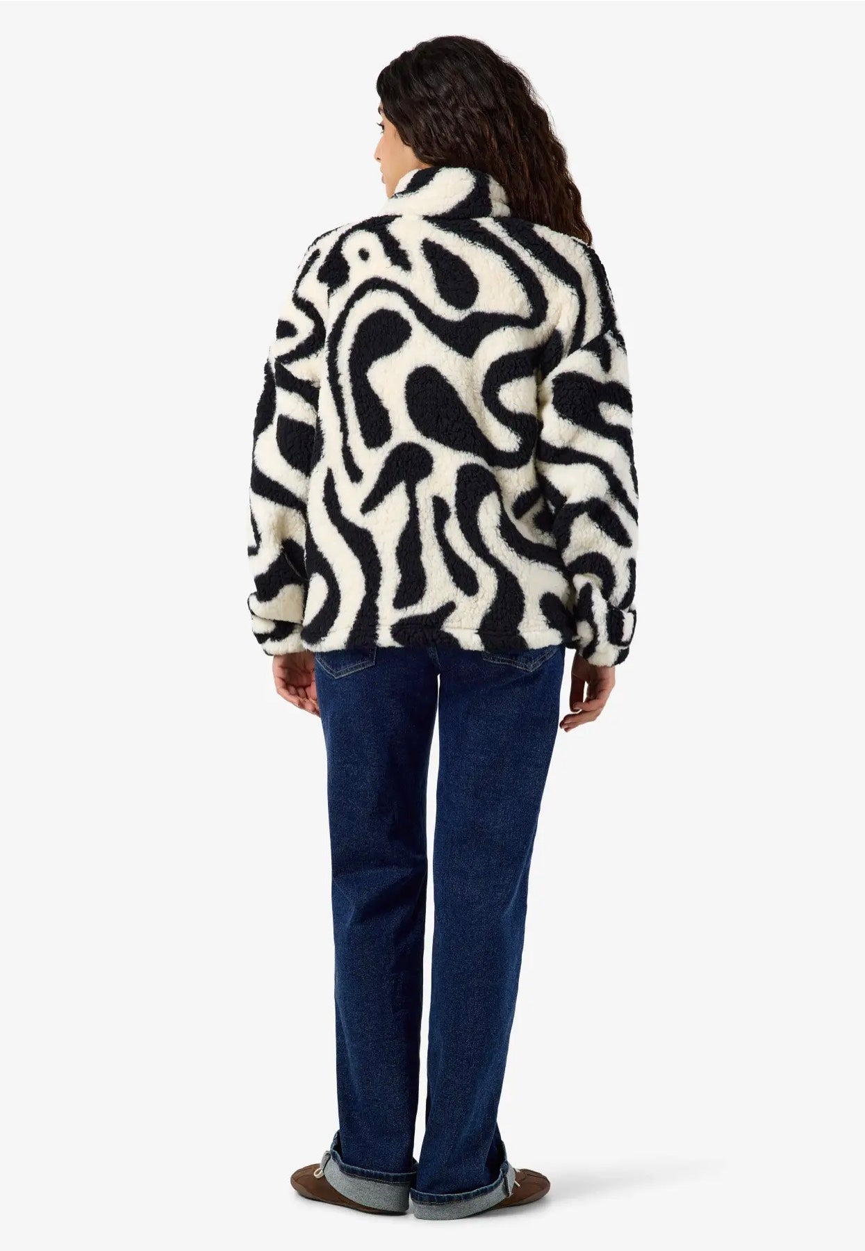 Noisy May - Luca Check Soft Fleece Black - Jacket | Women-Image
