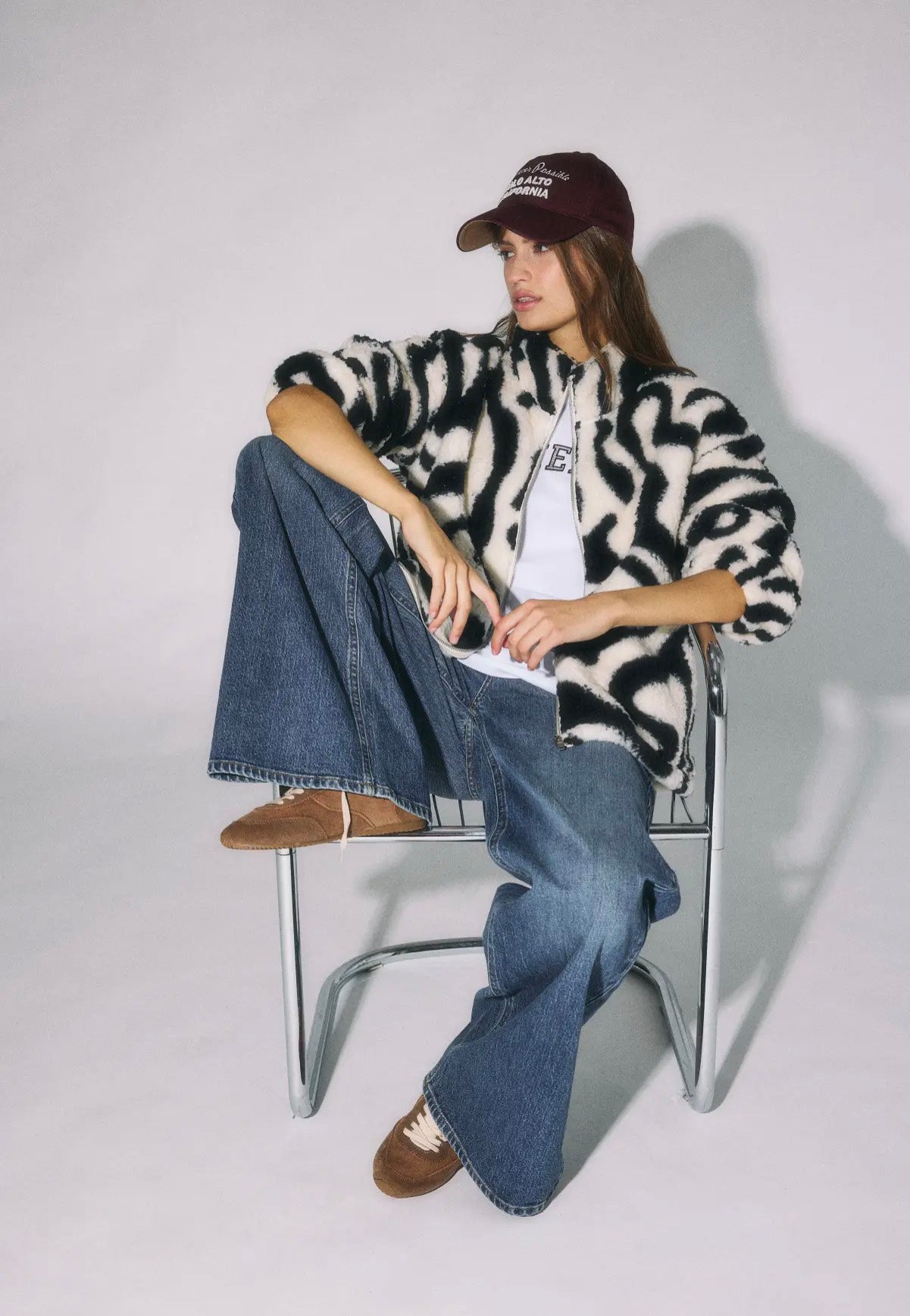 Noisy May - Luca Check Soft Fleece Black - Jacket | Women-Image